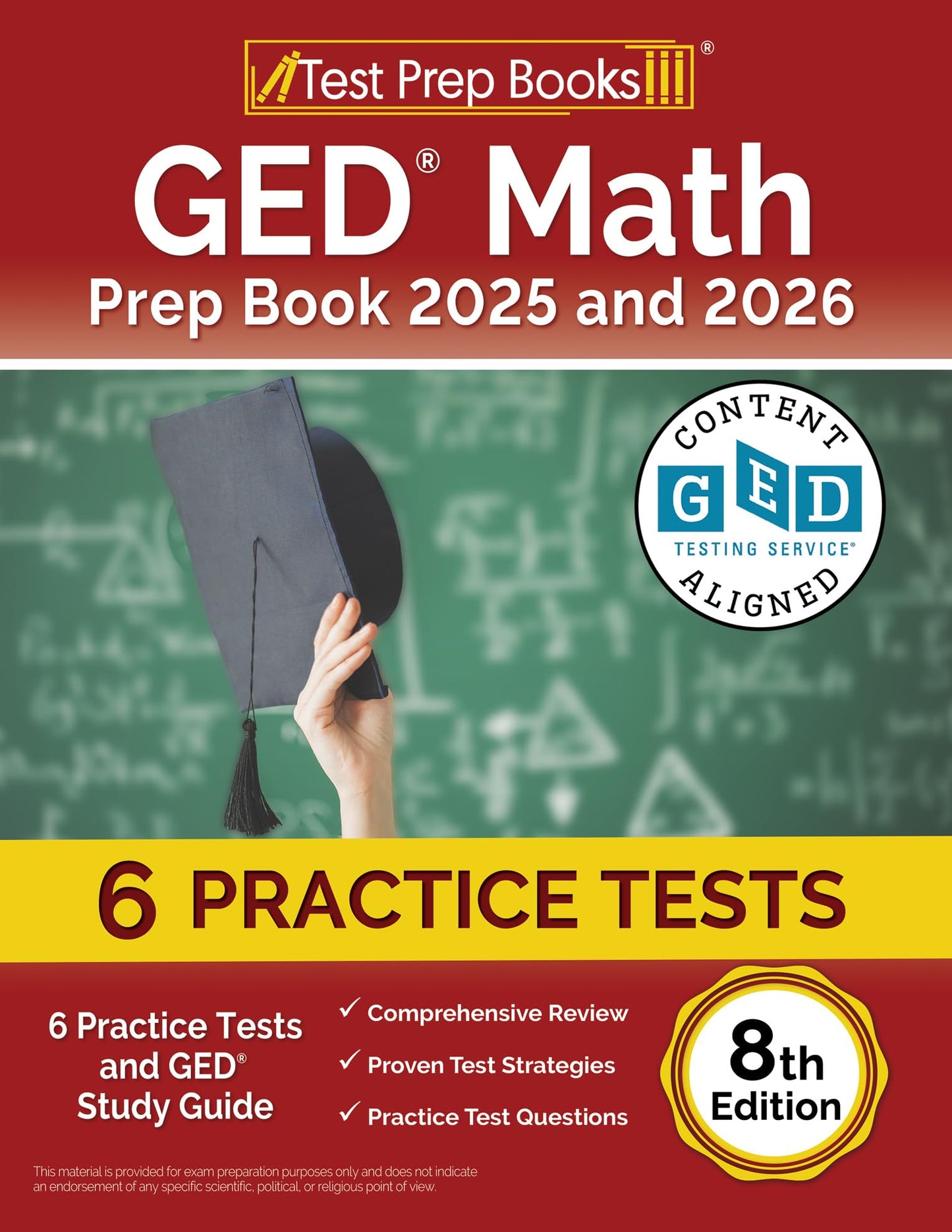 GED Math Prep Book: Practice Tests and GED Study Guide: [8th Edition]