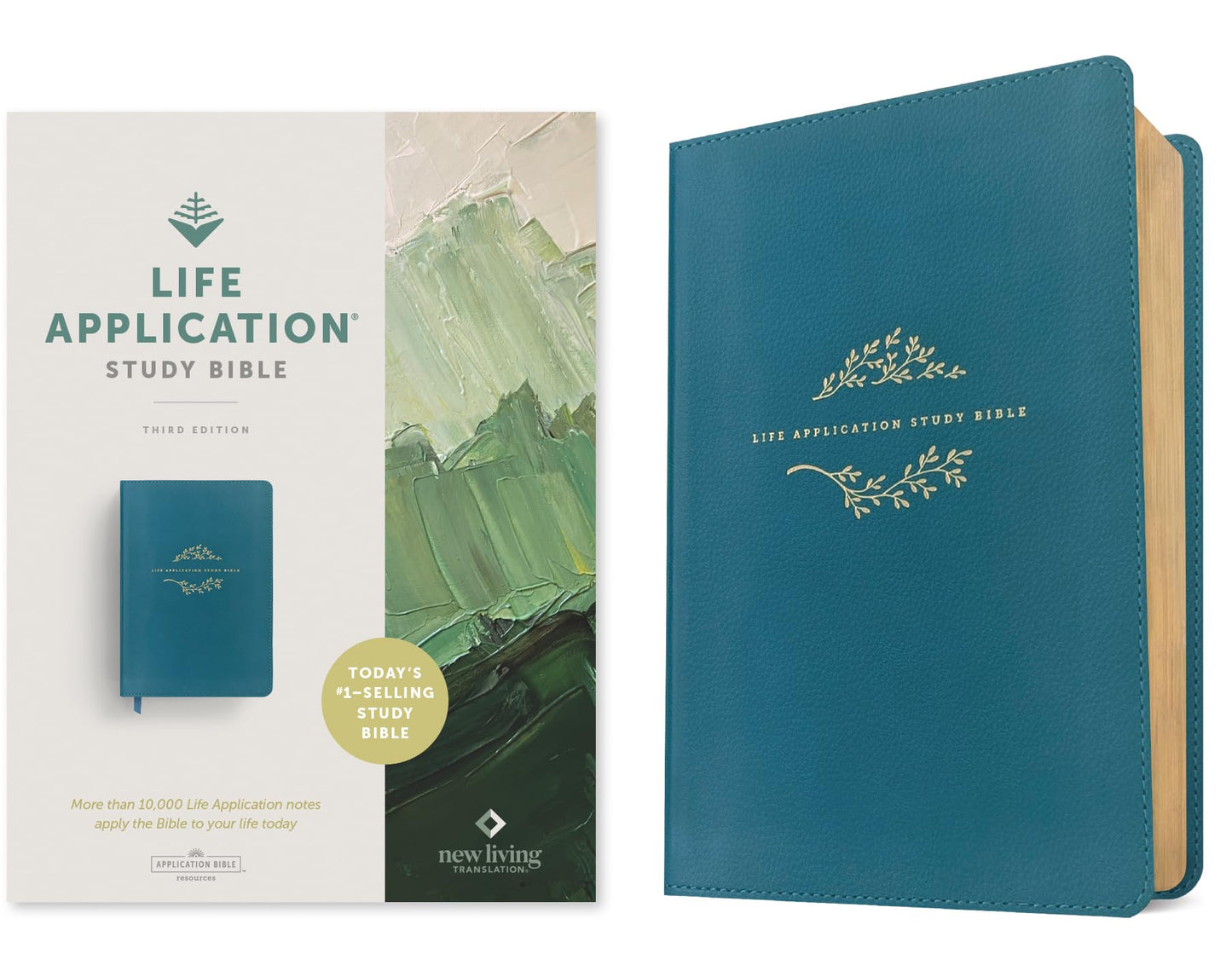 NLT Life Application Study Bible, Third Edition (LeatherLike, Teal Blue, Red Letter)