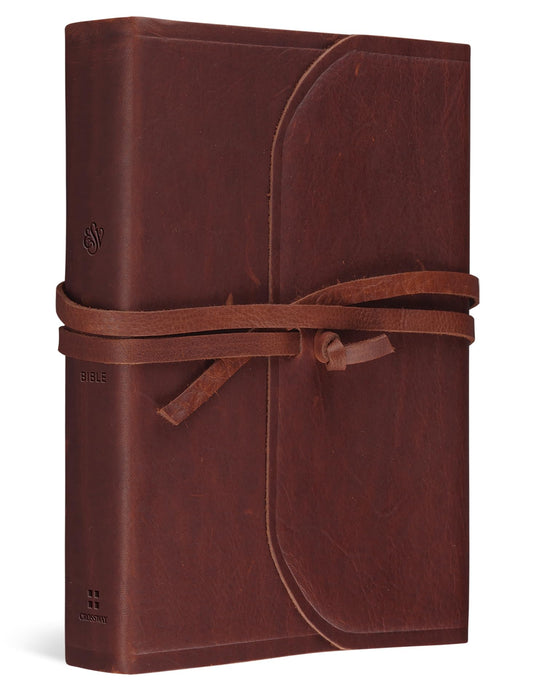 ESV Student Study Bible (Natural Leather, Brown, Flap with Strap): Holy Bible, English Standard Version