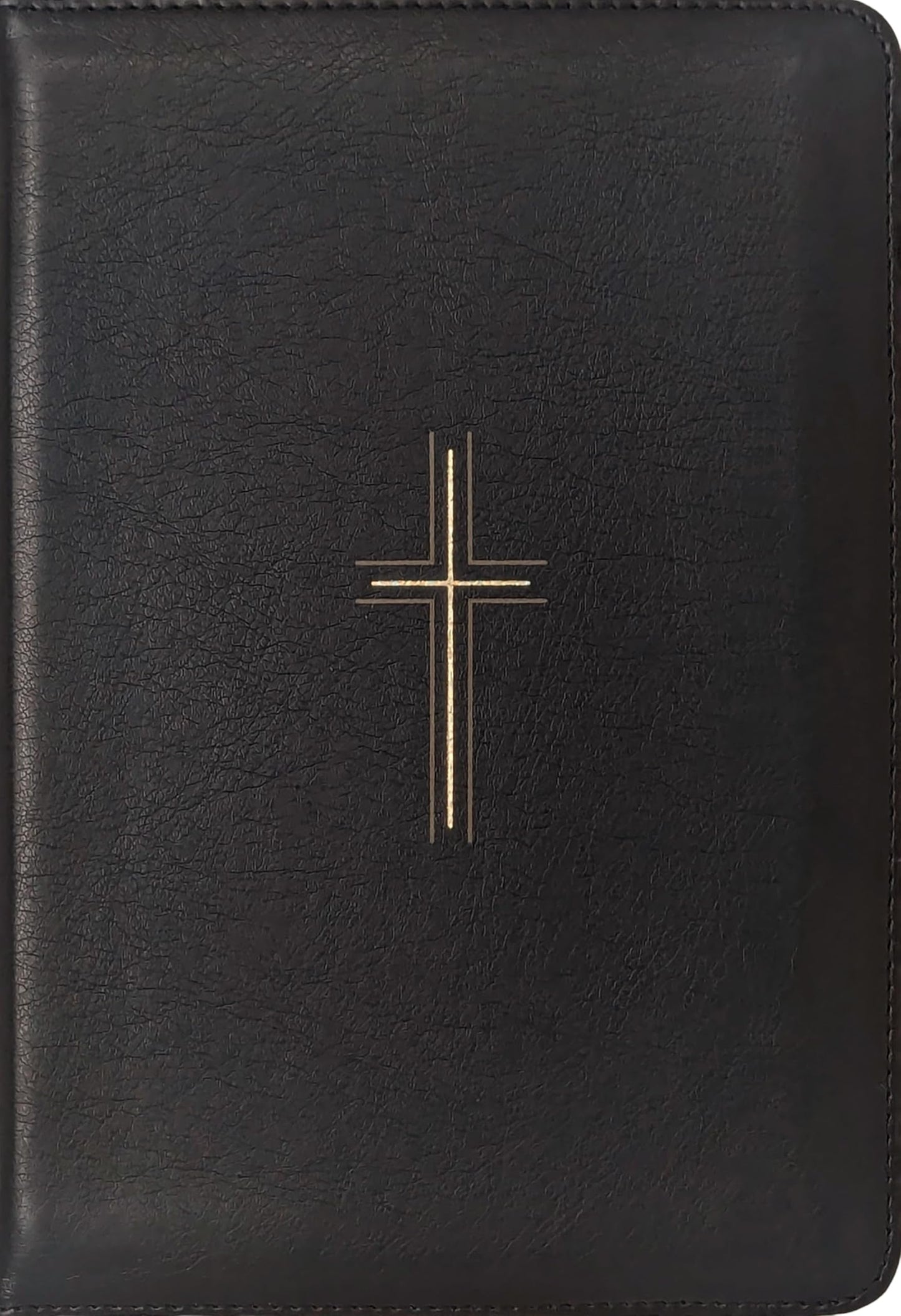 NLT Large Print Thinline Reference Zipper Bible, Filament Enabled (LeatherLike, Black Cross, Indexed, Red Letter)