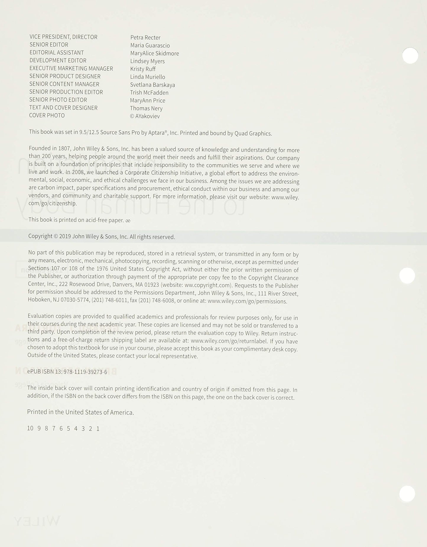 Introduction to the Human Body