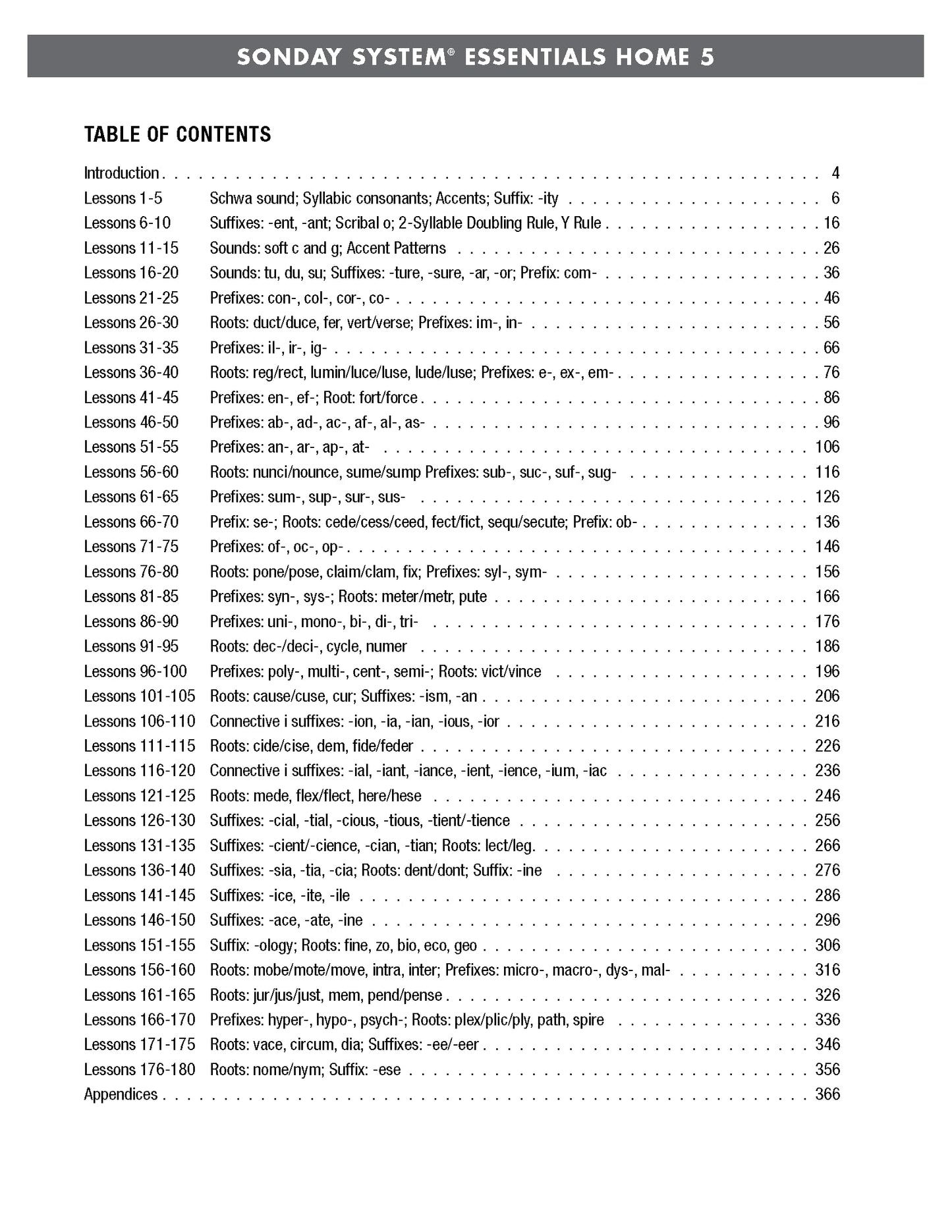 Grade 5 Sonday Systems Essential Home