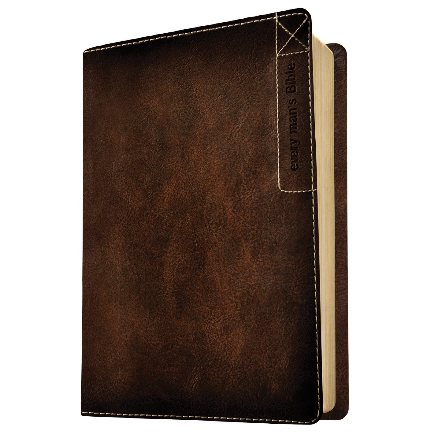 Every Man's Bible NLT, Deluxe Explorer Edition (LeatherLike, Brown, Indexed)