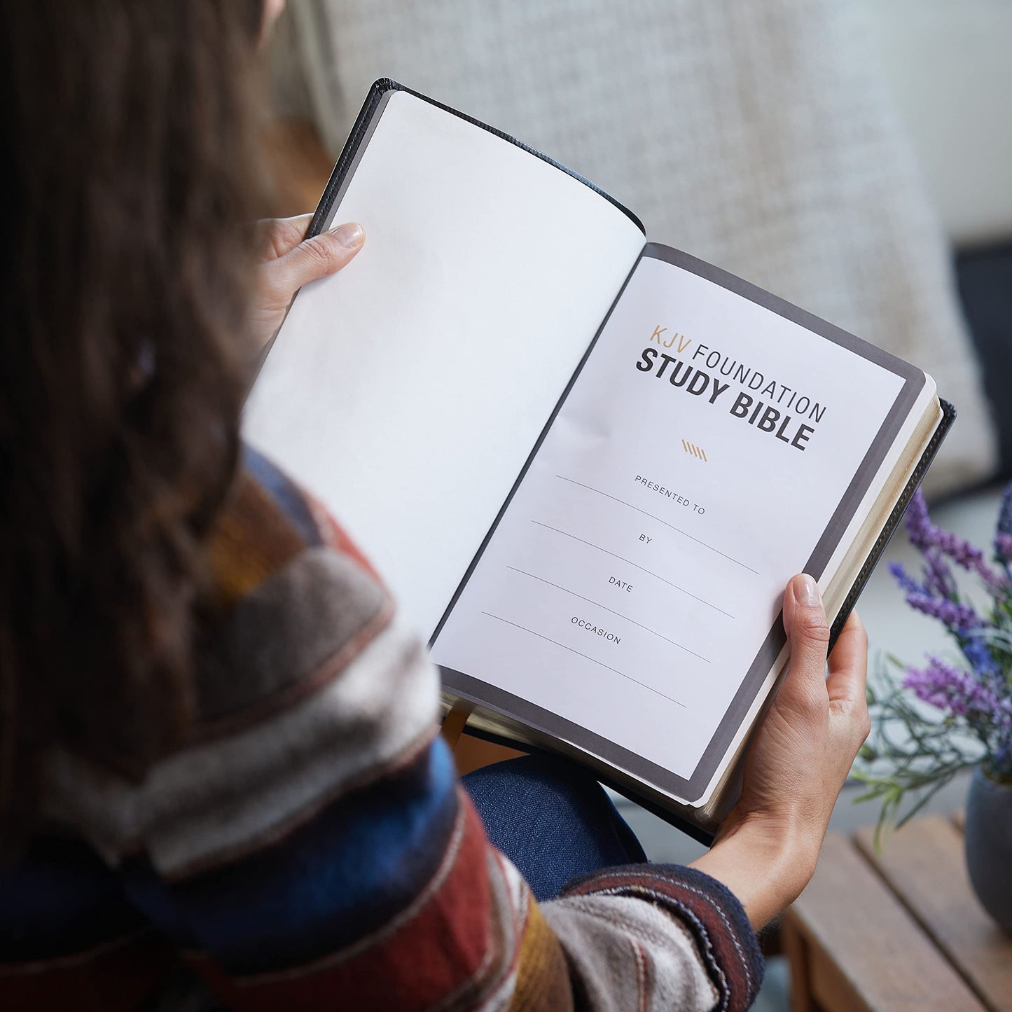 KJV, Foundation Study Bible, Large Print, Leathersoft, Brown, Red Letter, Comfort Print: Holy Bible, King James Version