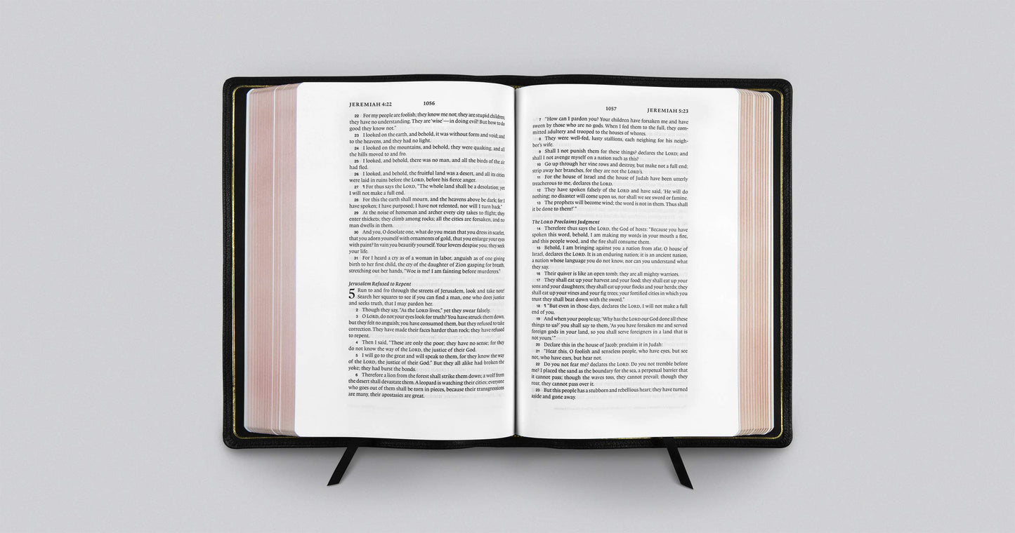 ESV Preaching Bible, Verse-by-Verse Edition (Goatskin, Black): Holy Bible, English Standard Version