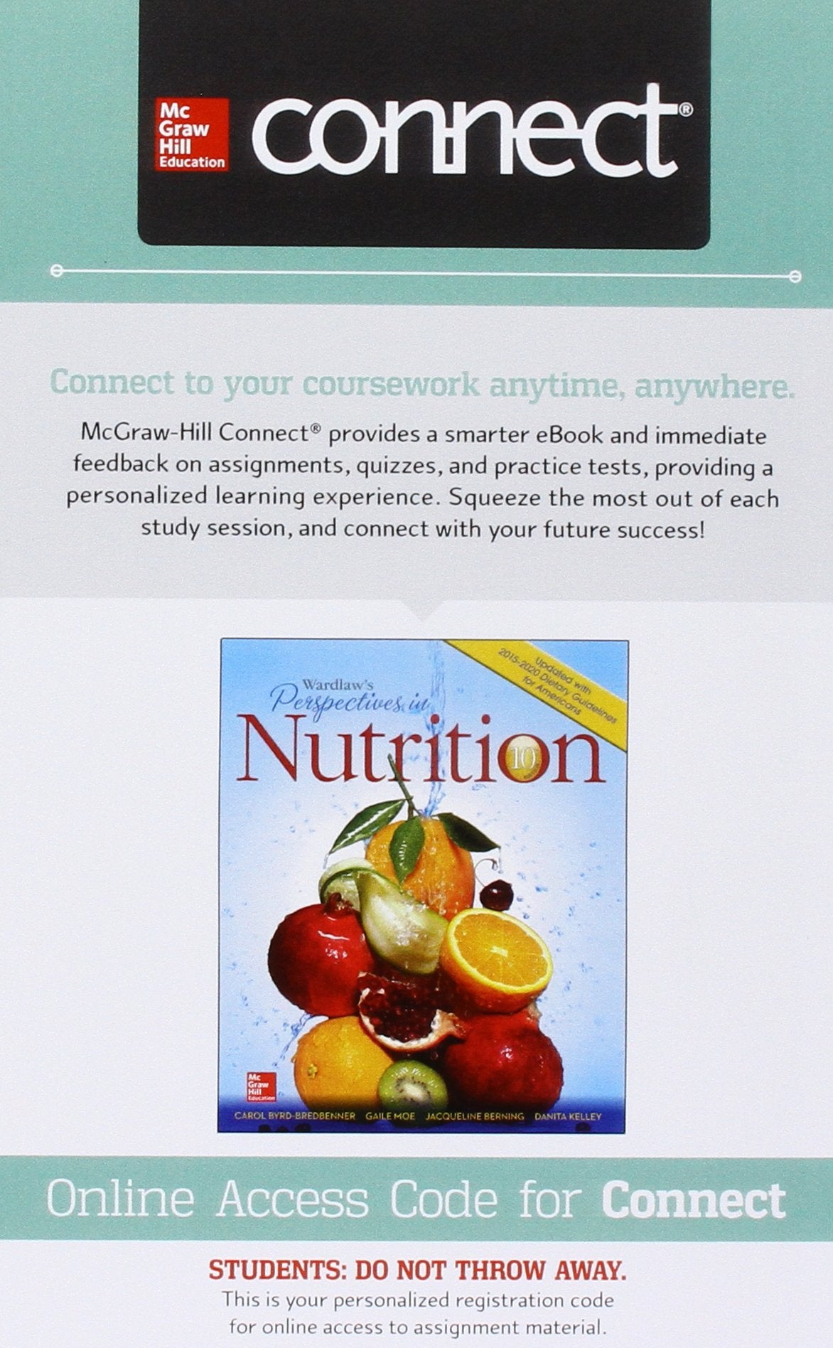 GEN COMBO WARDLAWS PERSPECTIVES IN NUTRITION UPD /DIETARY GUIDELINES; CONNECT AC