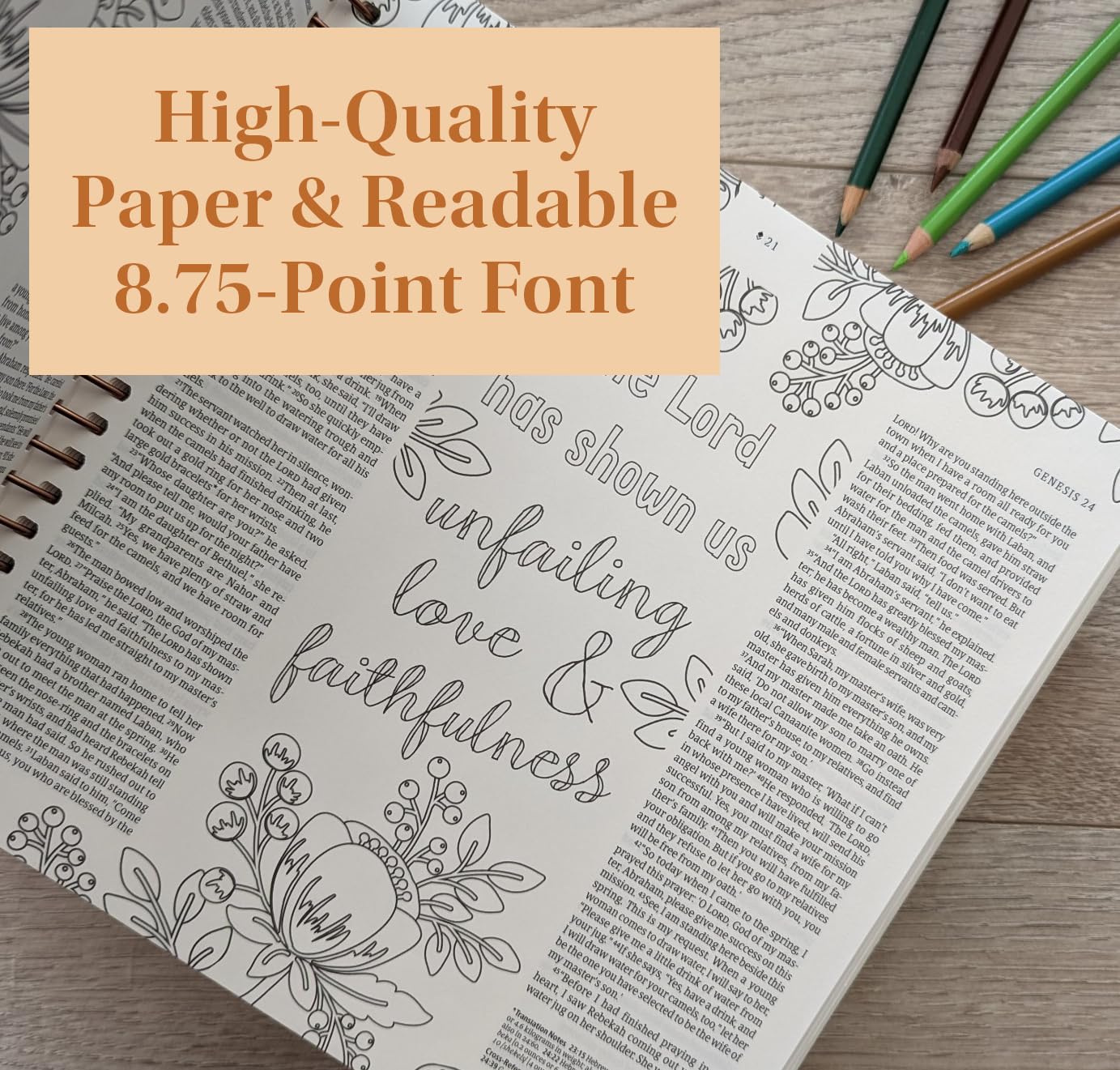 NLT DaySpring Inspire Illustrating Bible, Filament Enabled (Spiral Bound, Mint Floral Garden)