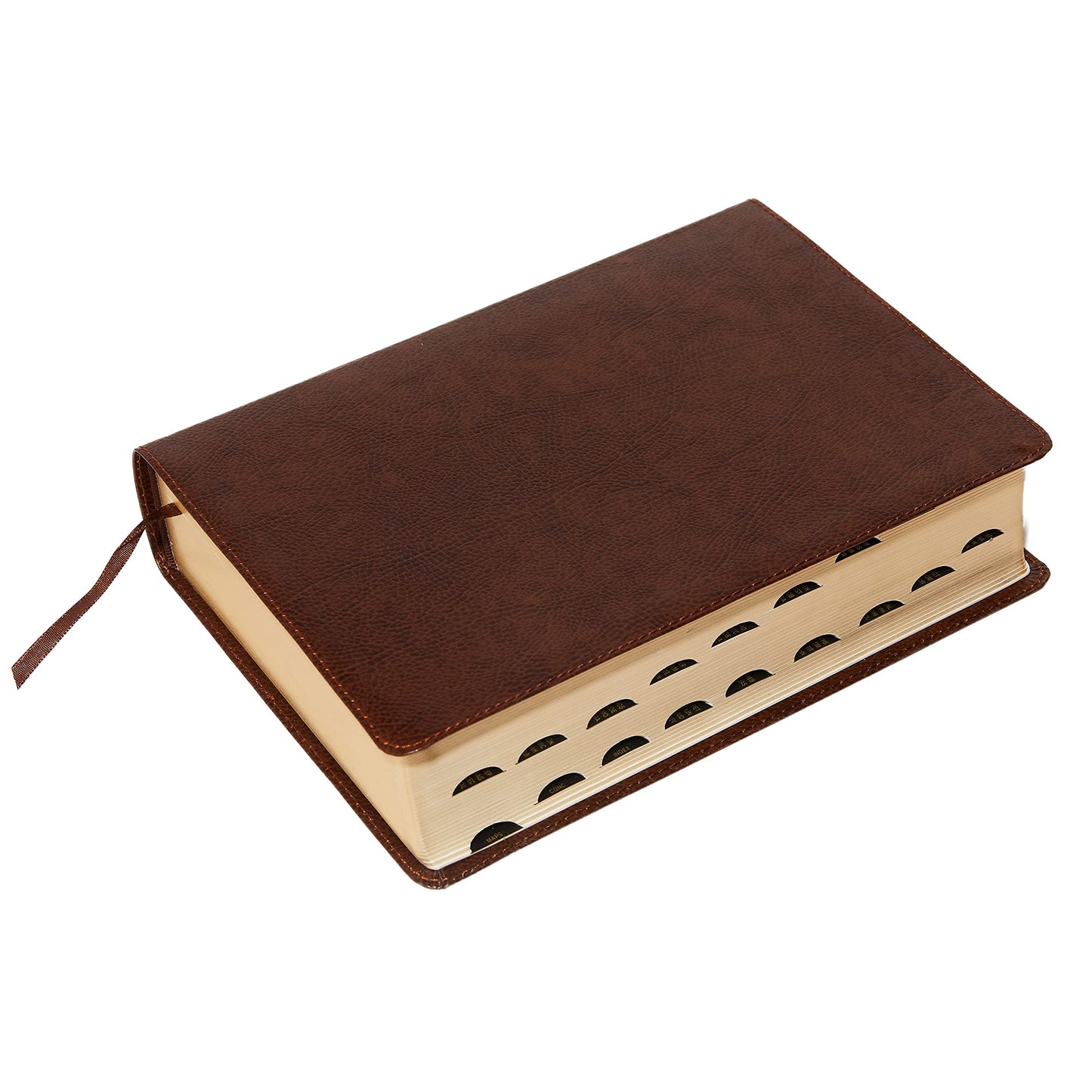 KJV, The King James Study Bible, Bonded Leather, Brown, Thumb Indexed, Red Letter, Full-Color Edition: Holy Bible, King James Version