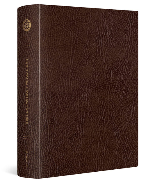 ESV Single Column Journaling Bible, Large Print (Bonded Leather, Mocha): Holy Bible, English Standard Version