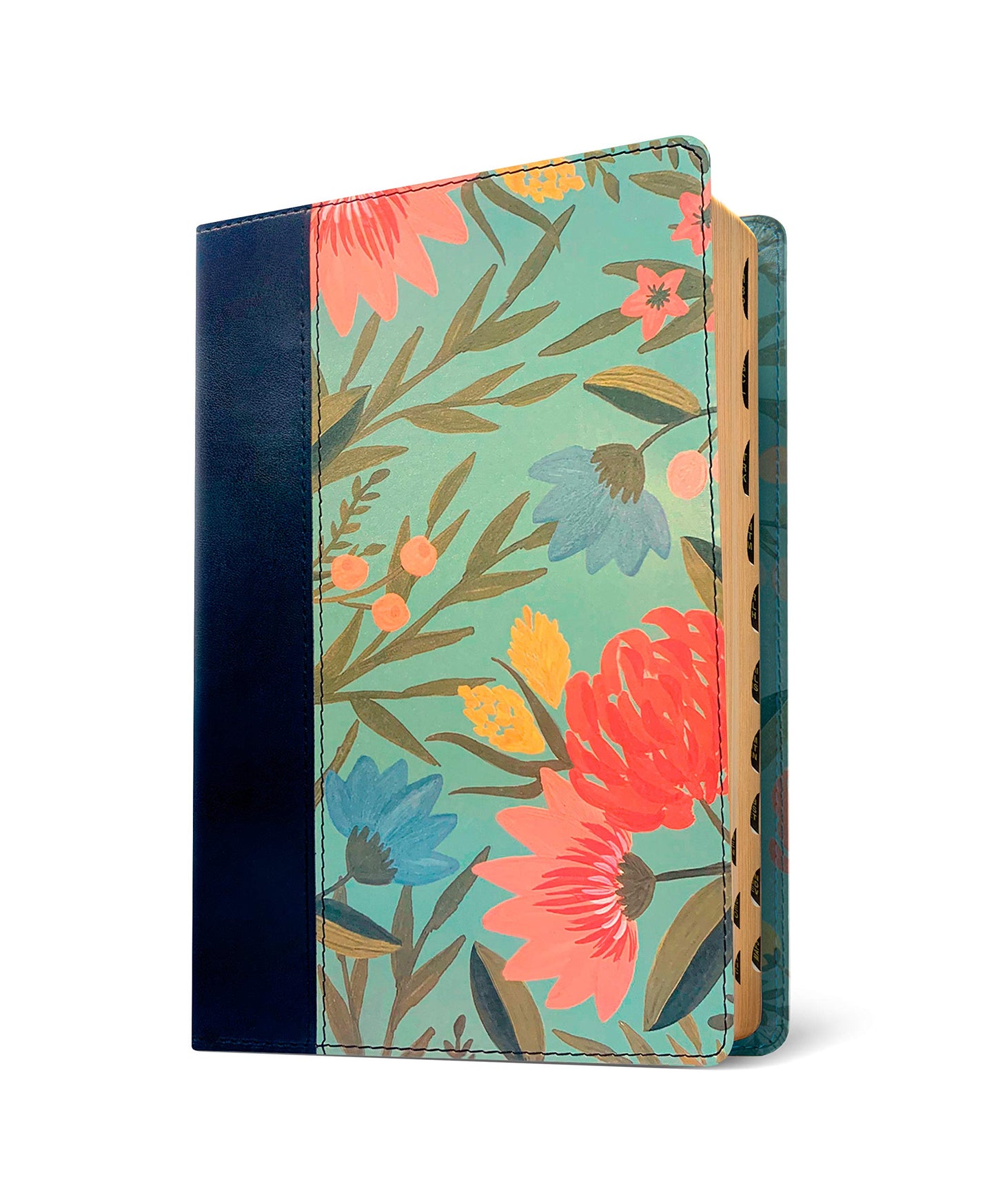 NLT Life Application Study Bible, Third Edition (LeatherLike, Teal Floral, Indexed, Red Letter)