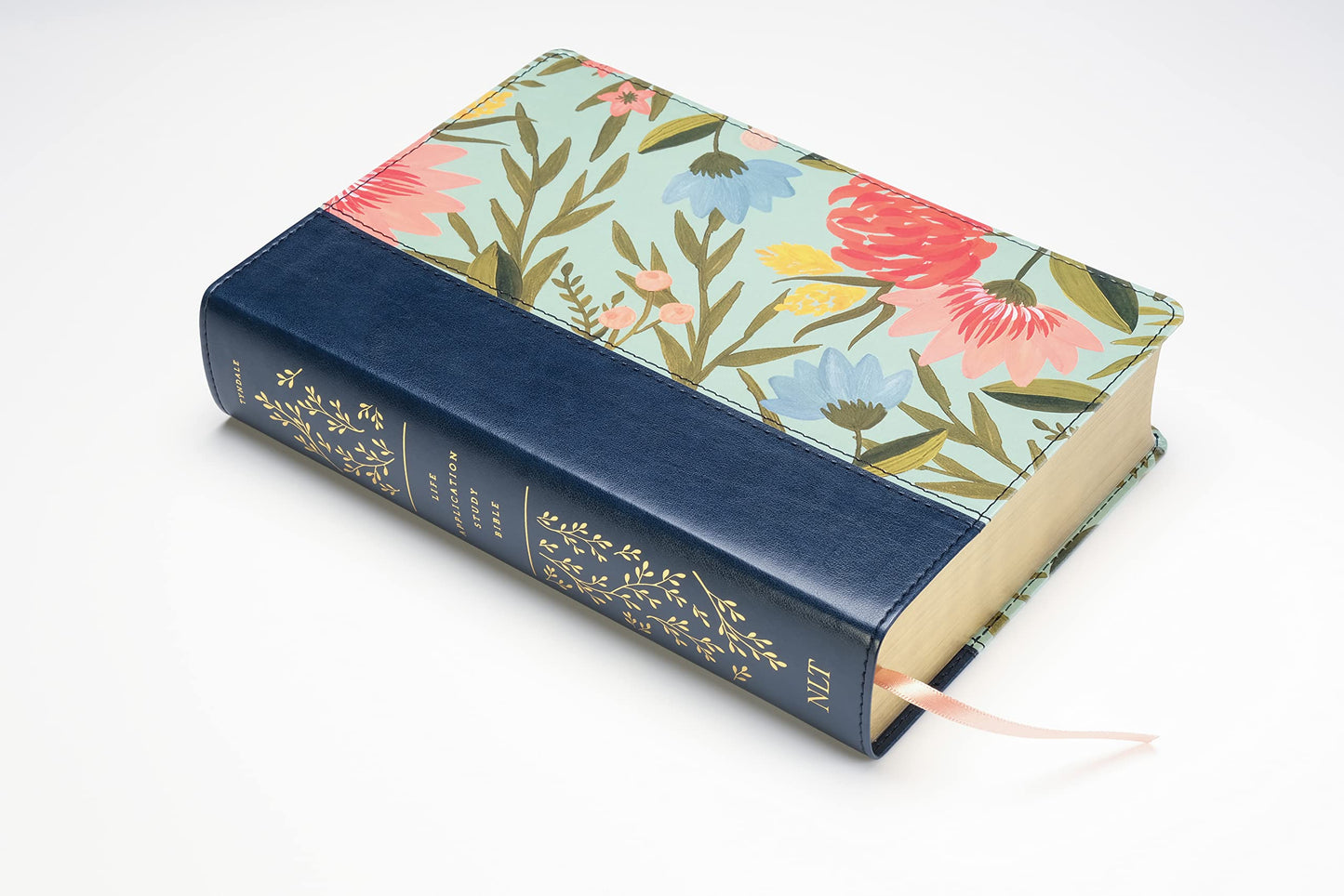 NLT Life Application Study Bible, Third Edition (LeatherLike, Teal Floral, Indexed, Red Letter)