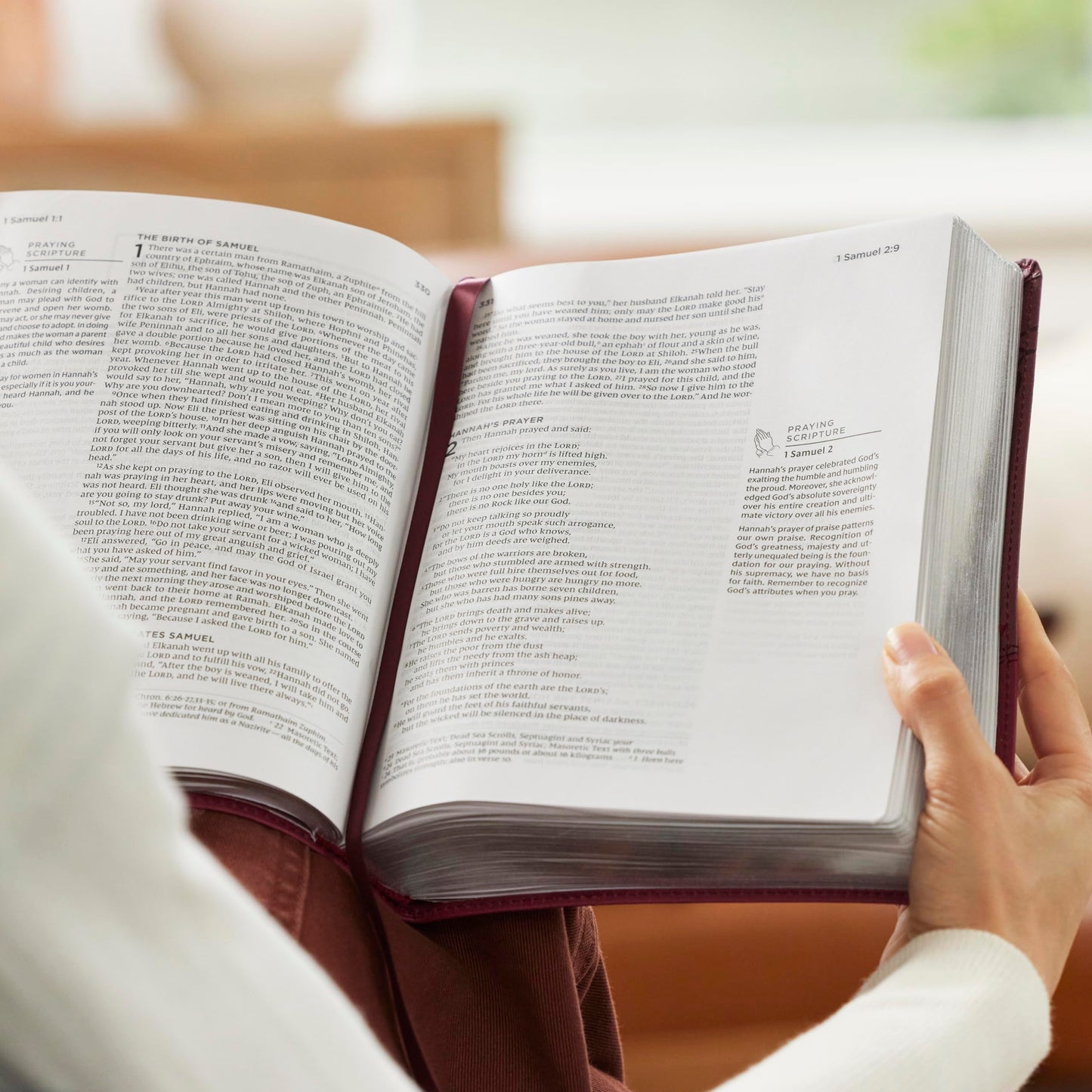 The Prayer Bible: Pray God’s Word Cover to Cover (NIV, Black/Gray Leathersoft, Red Letter, Comfort Print)