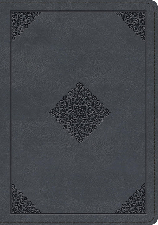 ESV Large Print Wide Margin Bible (TruTone, Slate Blue, Ornament Design): Holy Bible, English Standard Version