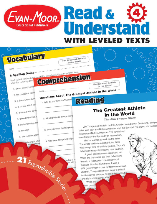 Evan-Moor Read and Understand with Leveled Texts, Grade 4