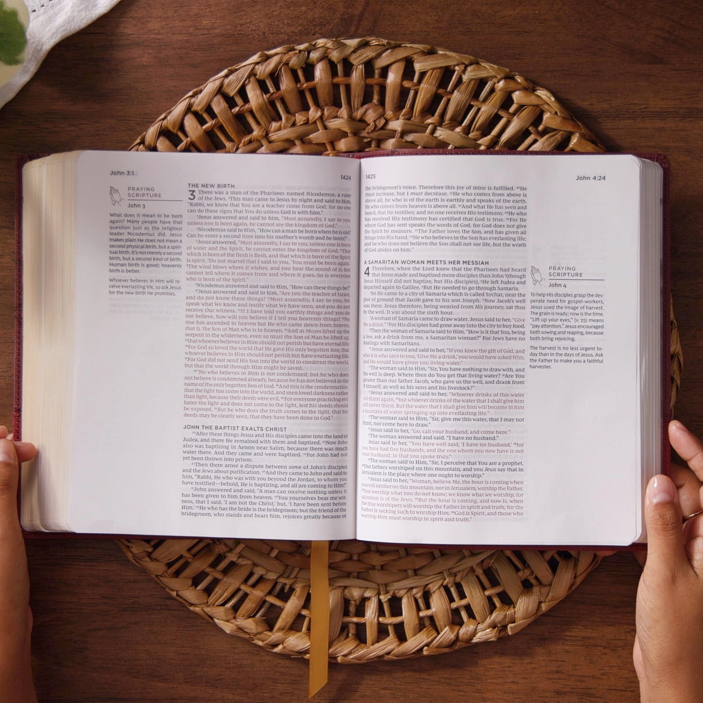 The Prayer Bible: Pray God’s Word Cover to Cover (NKJV, Burgundy Leathersoft, Red Letter, Comfort Print)