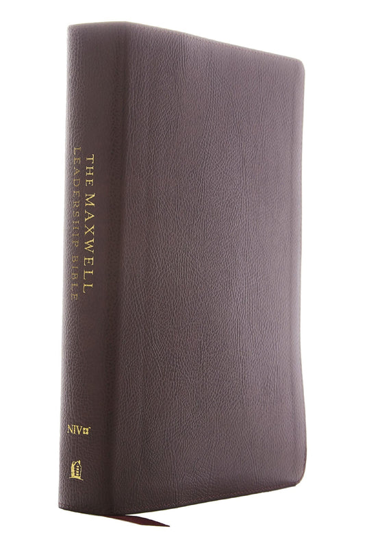 NIV, Maxwell Leadership Bible, 3rd Edition, Premium Bonded Leather, Burgundy, Comfort Print: Holy Bible, New International Version