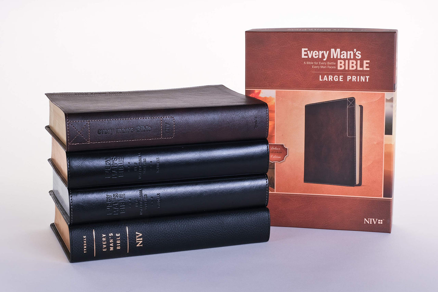 Every Man's Bible NIV, Large Print, TuTone (LeatherLike, Onyx/Black)