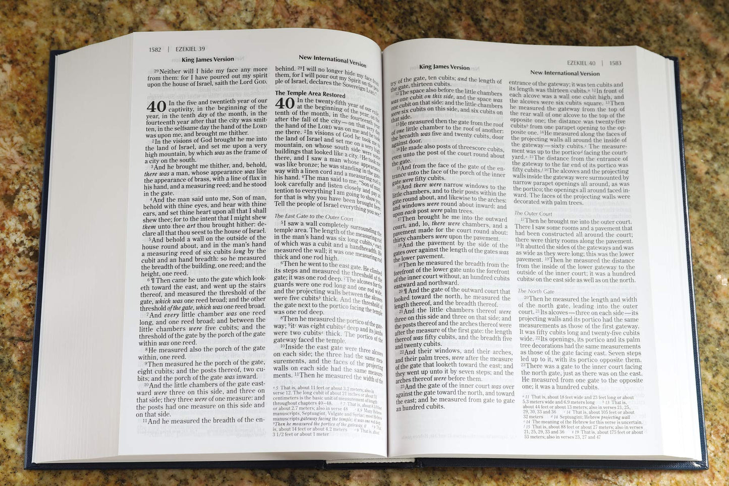 NIV, KJV, Parallel Bible, Large Print, Hardcover: God's Unchanging Word Across the Centuries