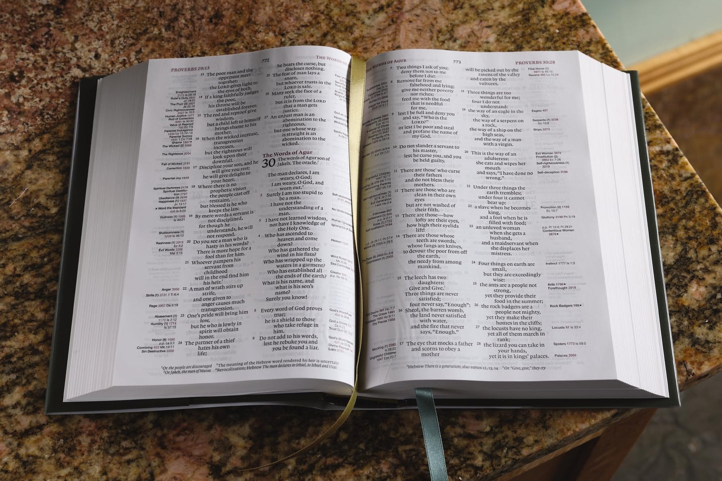 ESV, Thompson Chain-Reference Bible, Hardcover, Green, Red Letter