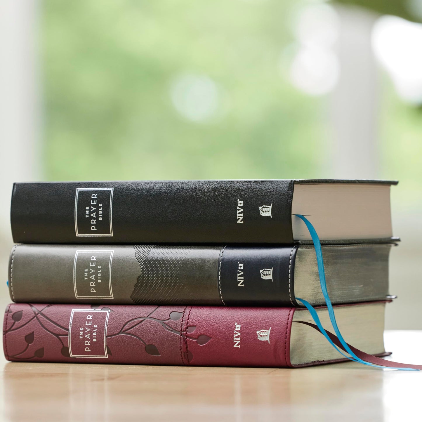 The Prayer Bible: Pray God’s Word Cover to Cover (NIV, Black/Gray Leathersoft, Red Letter, Comfort Print)