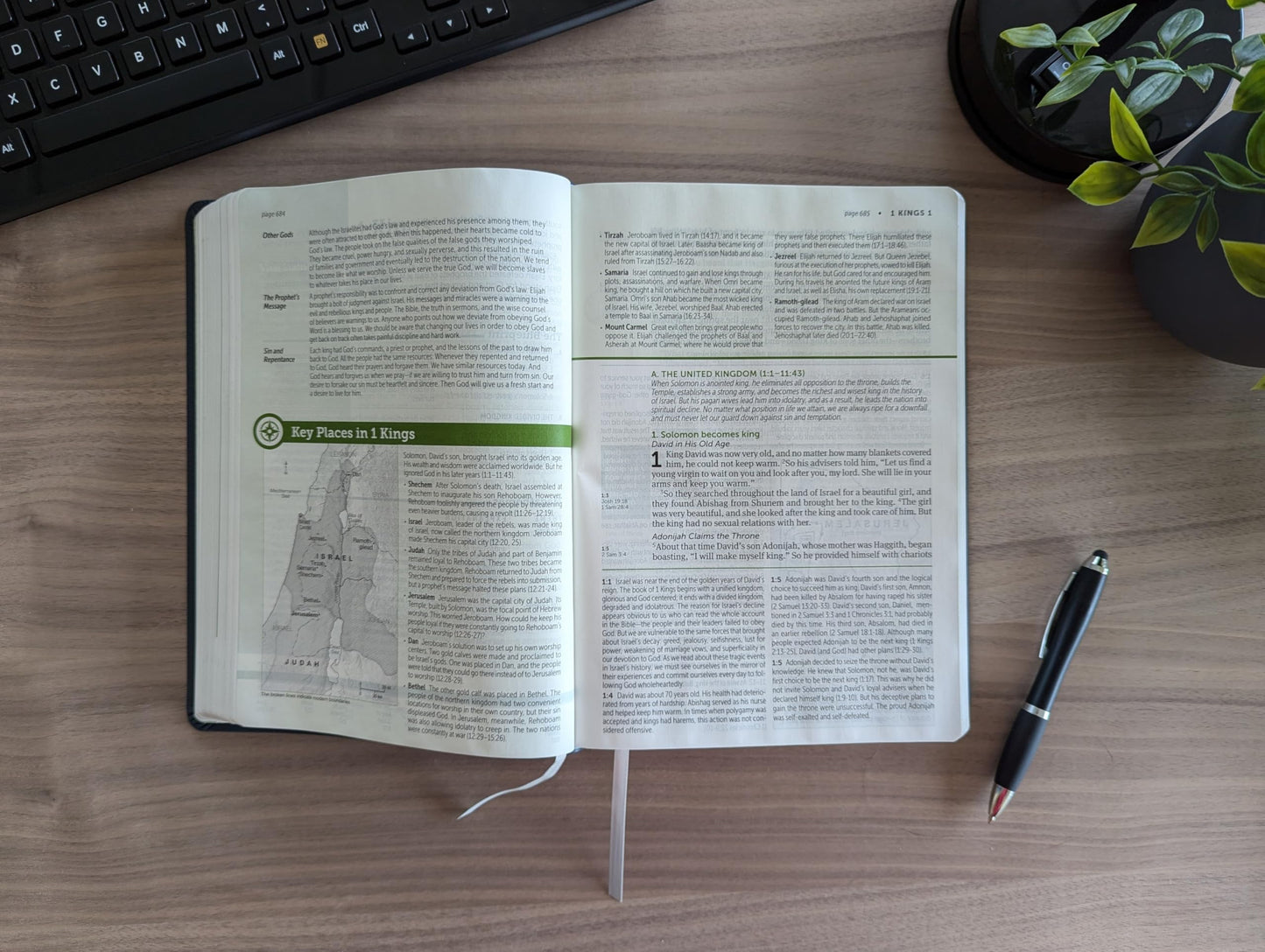 NLT Life Application Study Bible, Third Edition, Large Print (Genuine Leather, Navy Blue, Indexed, Red Letter)