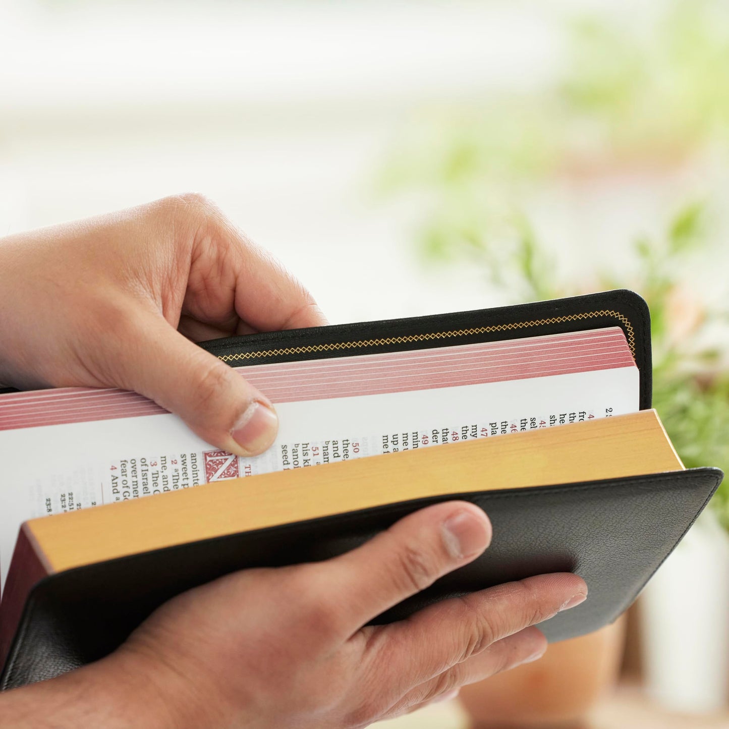 KJV, Personal Size Reference Bible, Sovereign Collection, Black Premium Goatskin Leather, Premier Collection, Comfort Print