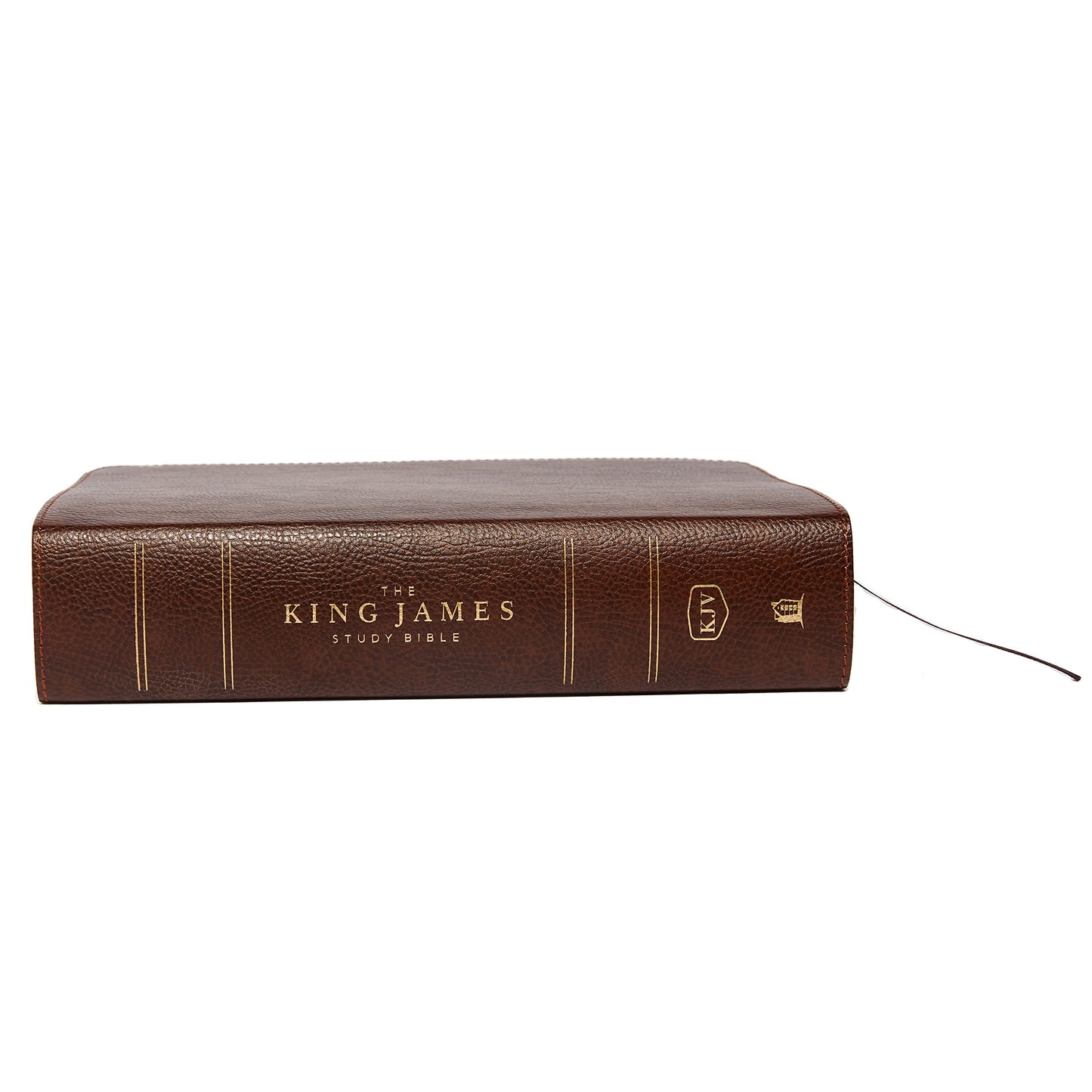 KJV, The King James Study Bible, Bonded Leather, Brown, Thumb Indexed, Red Letter, Full-Color Edition: Holy Bible, King James Version
