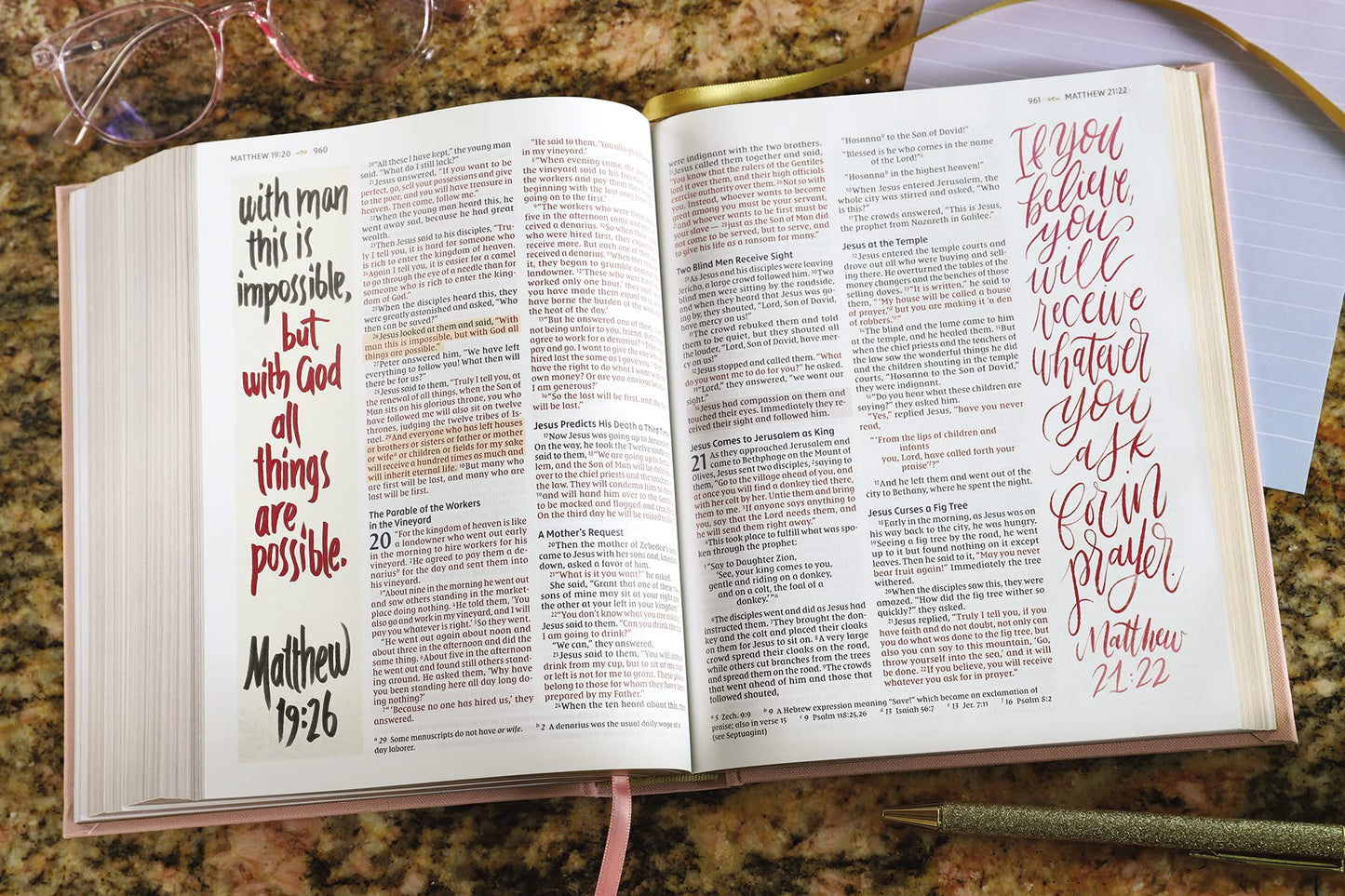 NIV, Radiant Virtues Bible: A Beautiful Word Collection, Cloth over Board, Pink, Red Letter, Comfort Print: Explore the virtues of faith, hope, and love