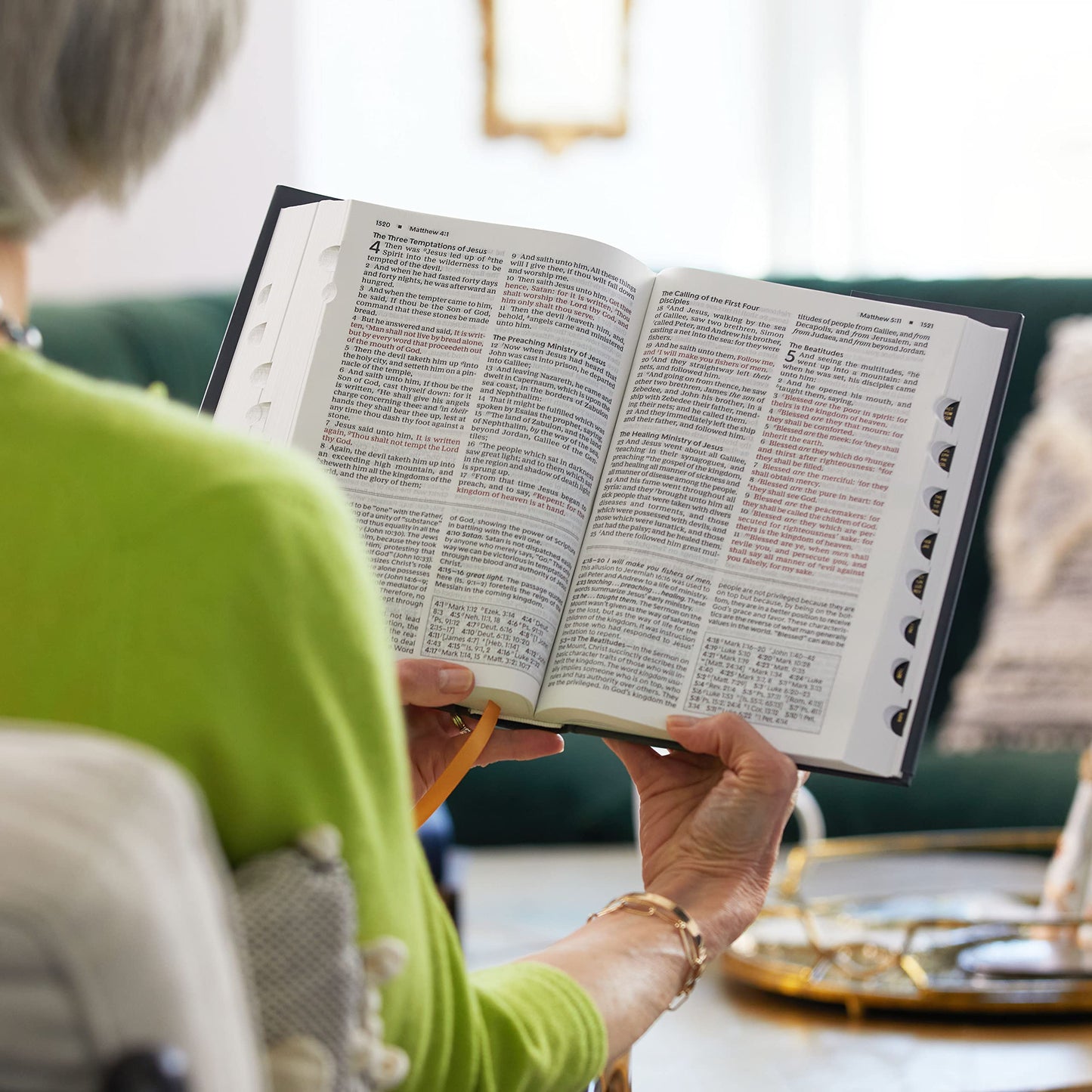 KJV, Foundation Study Bible, Large Print, Leathersoft, Brown, Red Letter, Thumb Indexed, Comfort Print: Holy Bible, King James Version