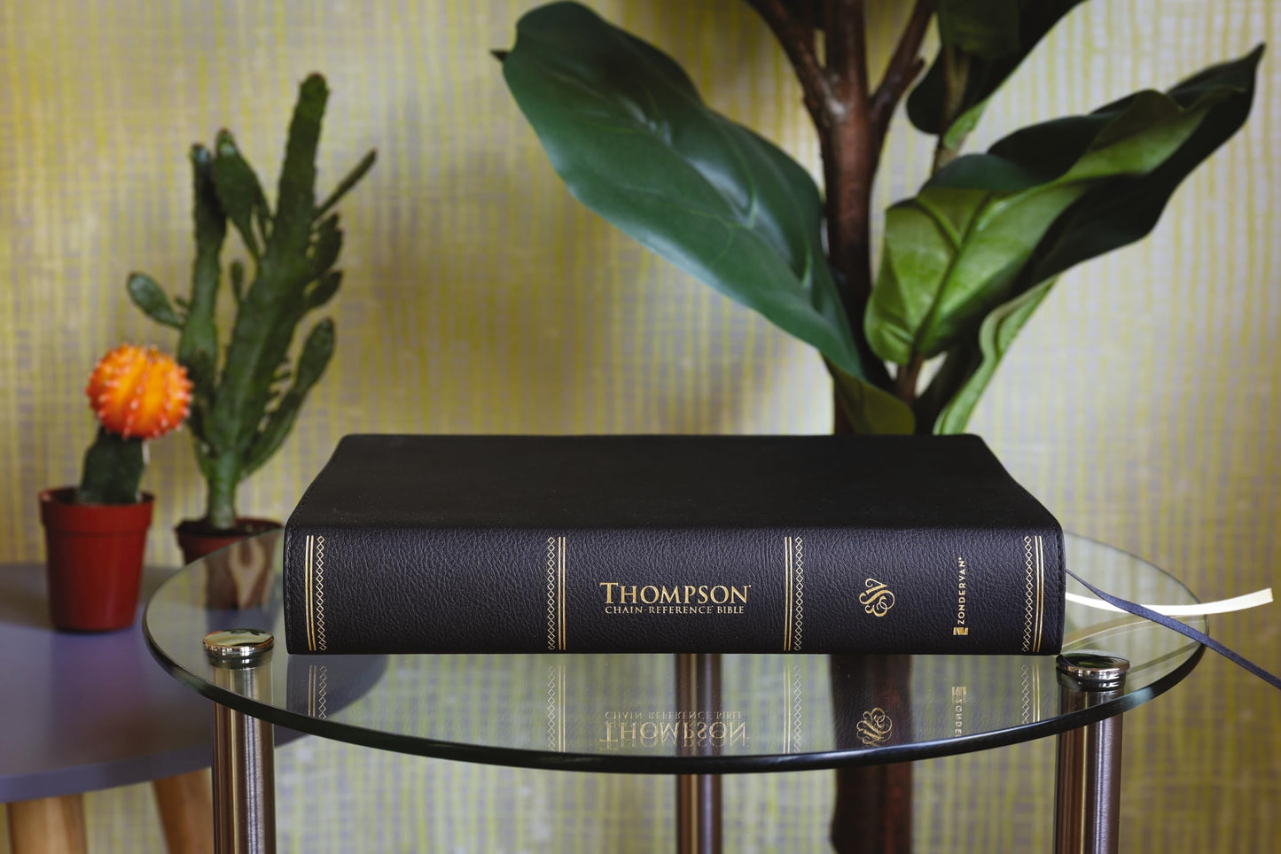 ESV, Thompson Chain-Reference Bible, Large Print, Leathersoft, Black, Red Letter