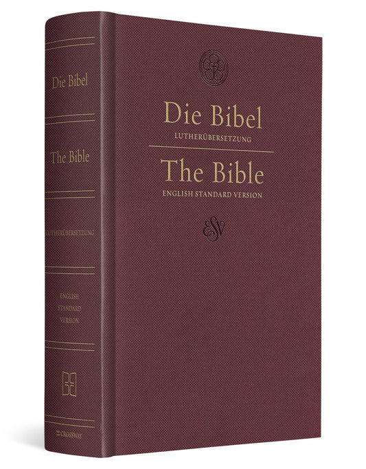 ESV German/English Parallel Bible (Luther/ESV, Dark Red)