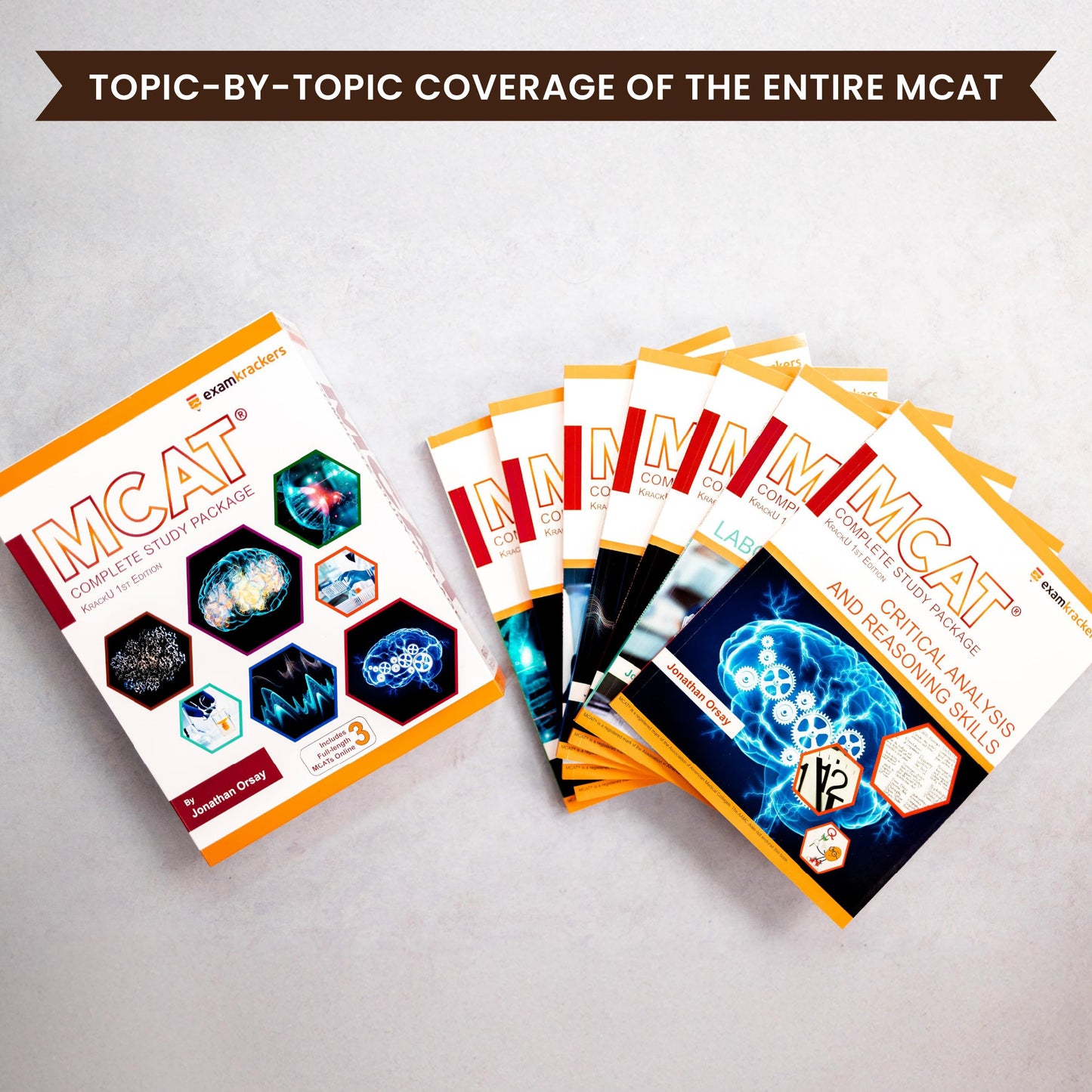 Examkrackers MCAT Complete Study Package, 12th Edition - Krack University (2025-2026): 7 MCAT Prep Books, 3 Full-Length MCATs, and 44 mini-MCATs