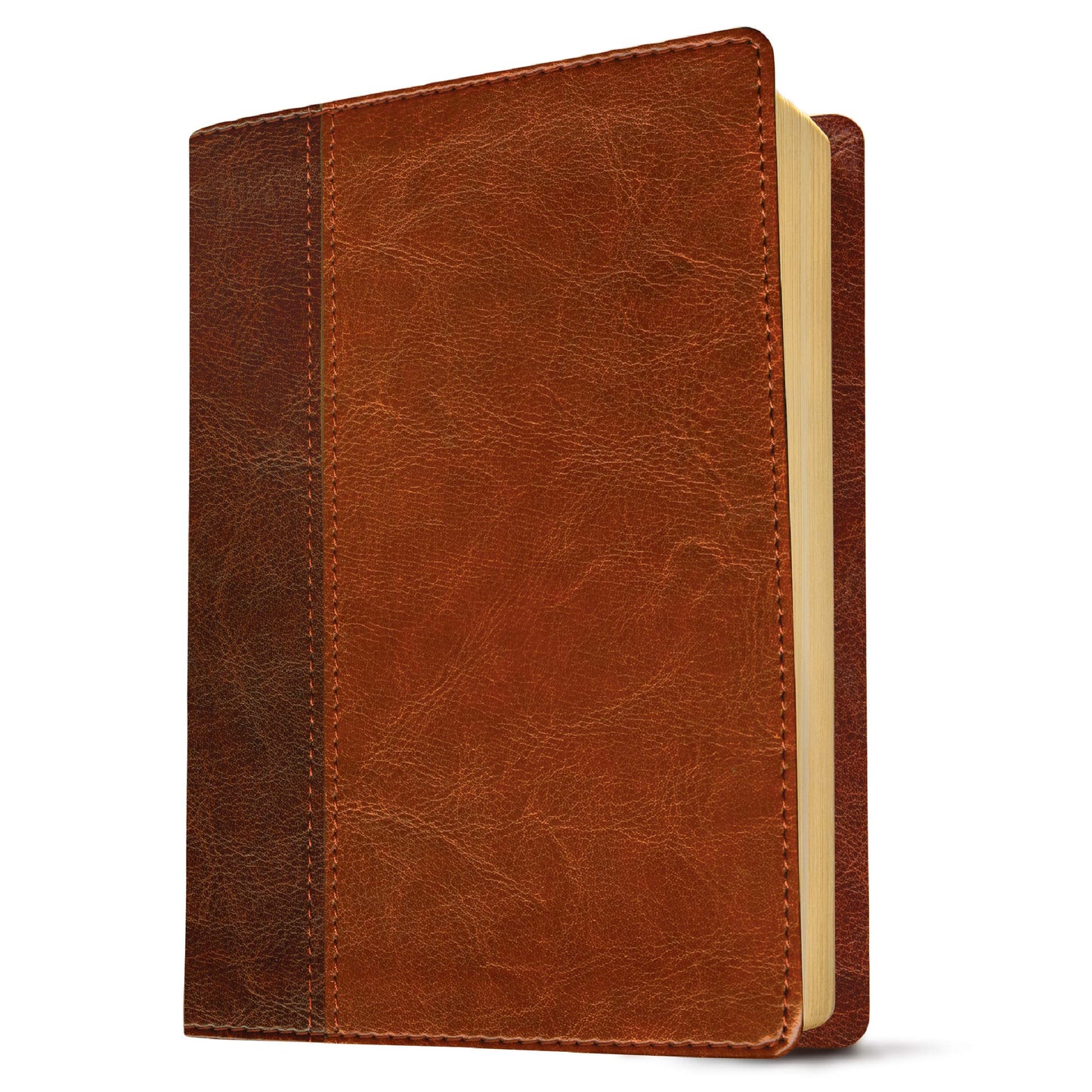 Every Man's Bible: New Living Translation, Large Print, TuTone (LeatherLike, Brown/Tan, Indexed) – Study Bible for Men with Study Notes, Book Introductions, and 44 Charts