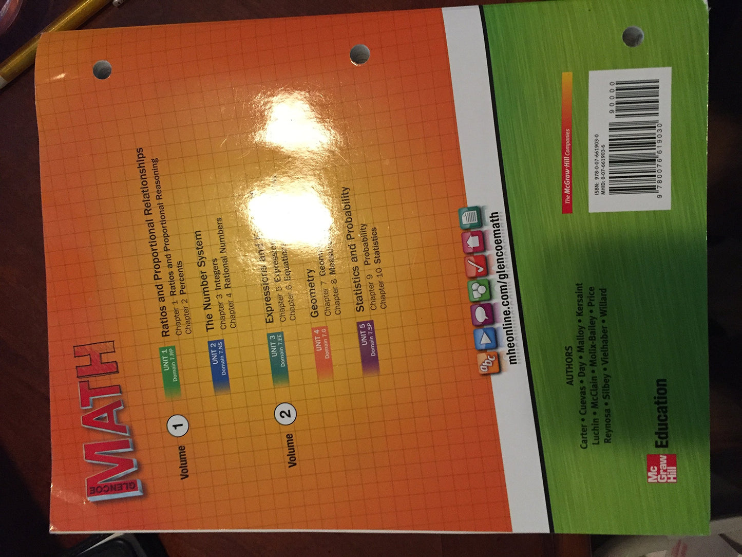 Glencoe Math, Course 2, Student Edition, Volume 2 (MATH APPLIC & CONN CRSE)