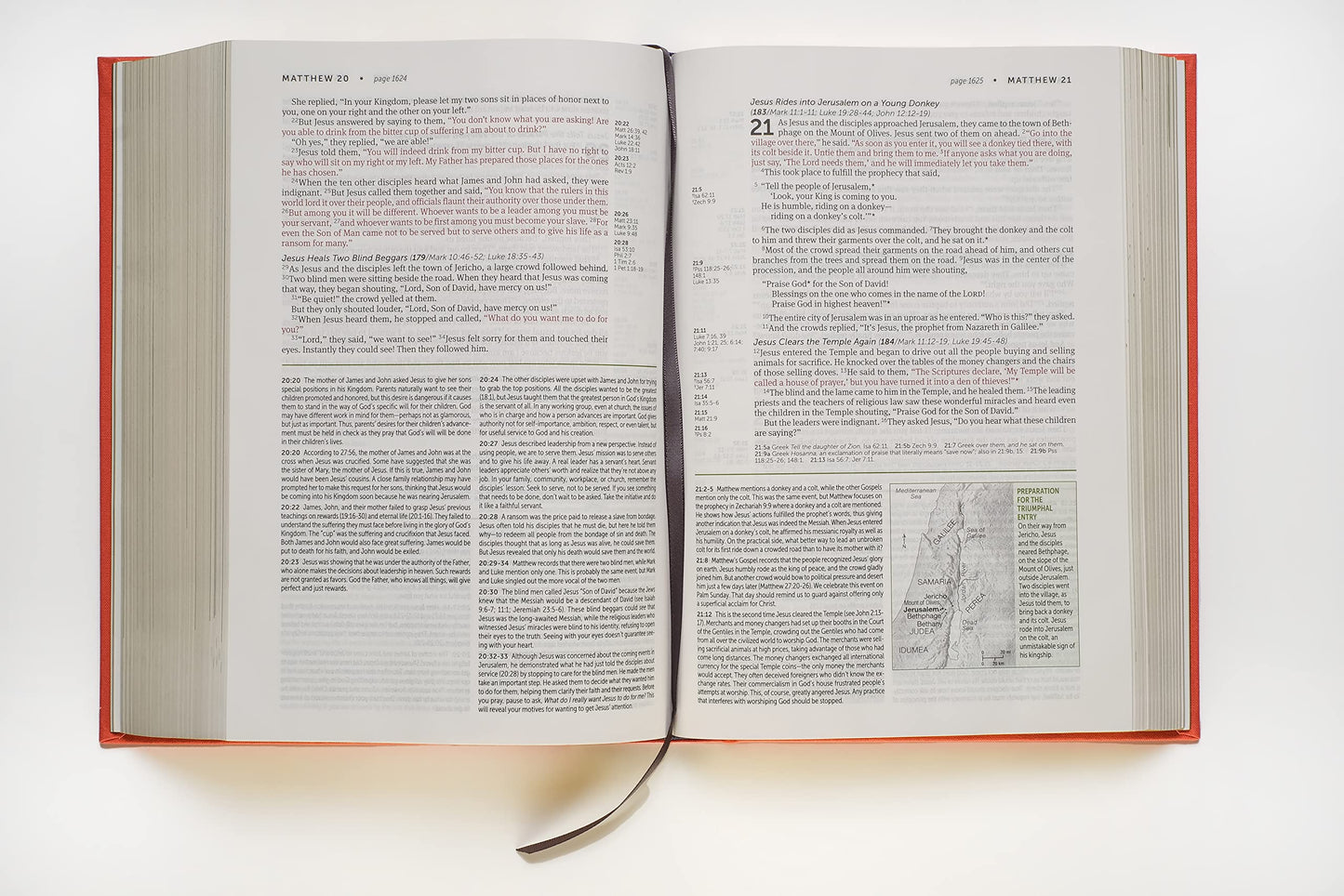 NLT Life Application Study Bible, Third Edition (Hardcover Cloth, Coral, Red Letter)