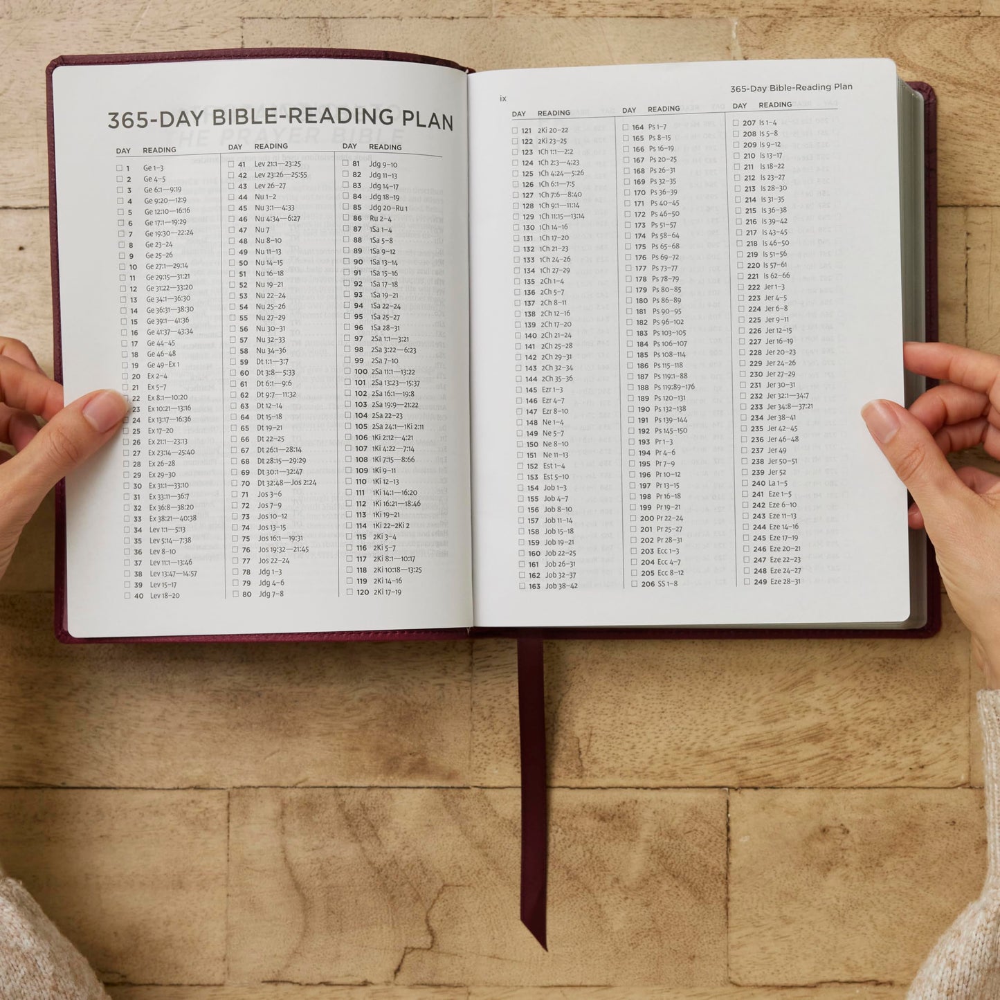 The Prayer Bible: Pray God’s Word Cover to Cover (NIV, Black/Gray Leathersoft, Red Letter, Comfort Print)