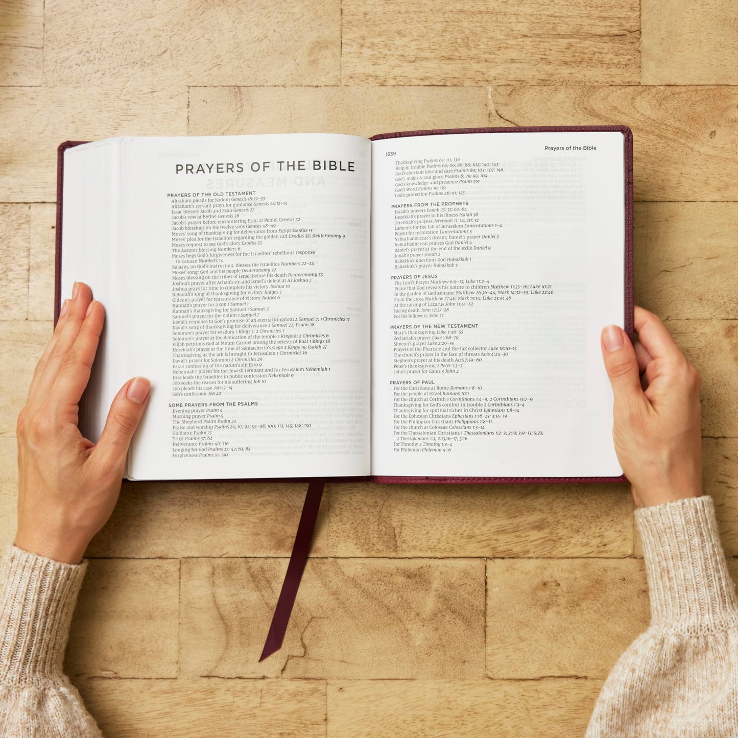 The Prayer Bible: Pray God’s Word Cover to Cover (NIV, Black/Gray Leathersoft, Red Letter, Comfort Print)