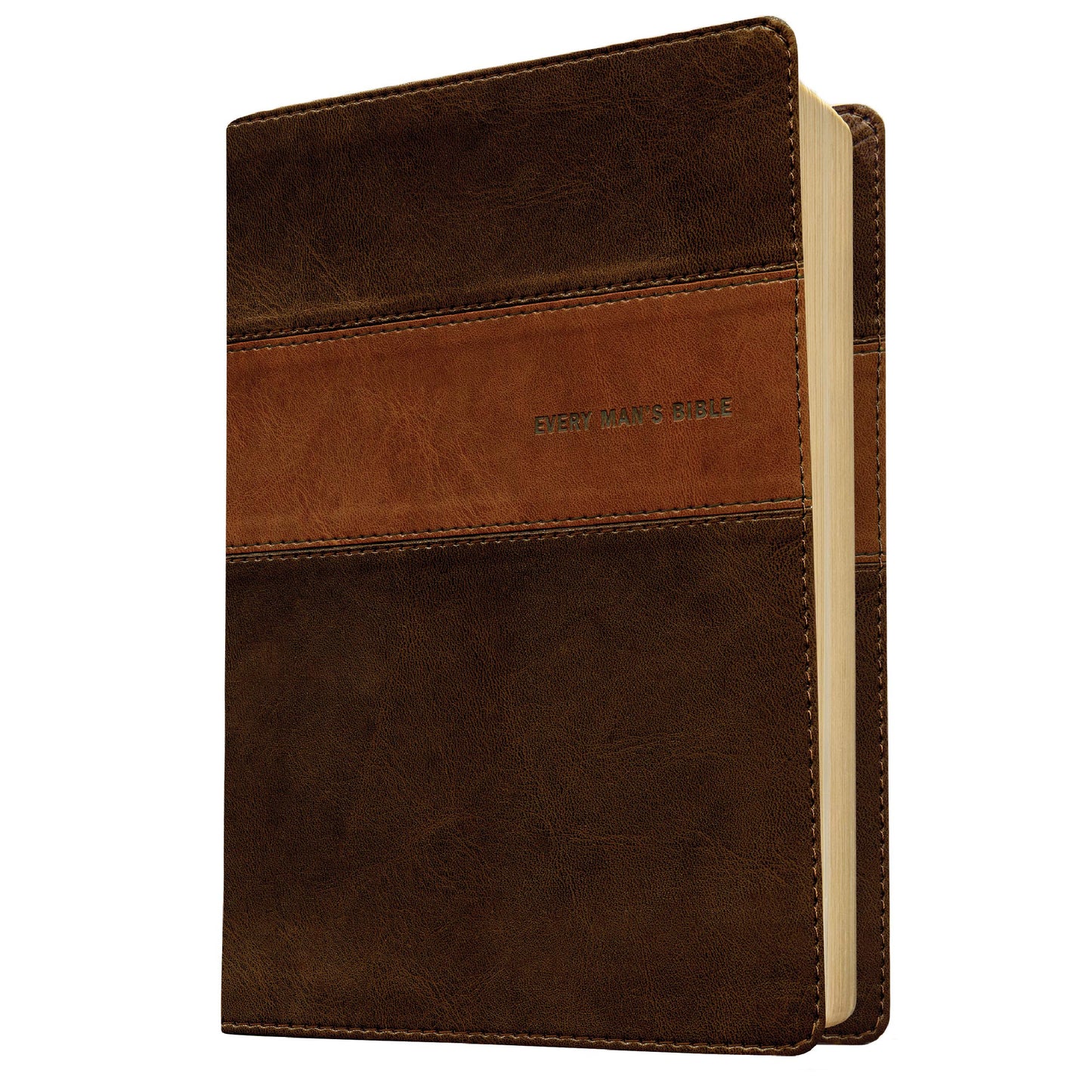 Every Man's Bible NIV, Deluxe Heritage Edition, TuTone (LeatherLike, Brown/Tan, Indexed)