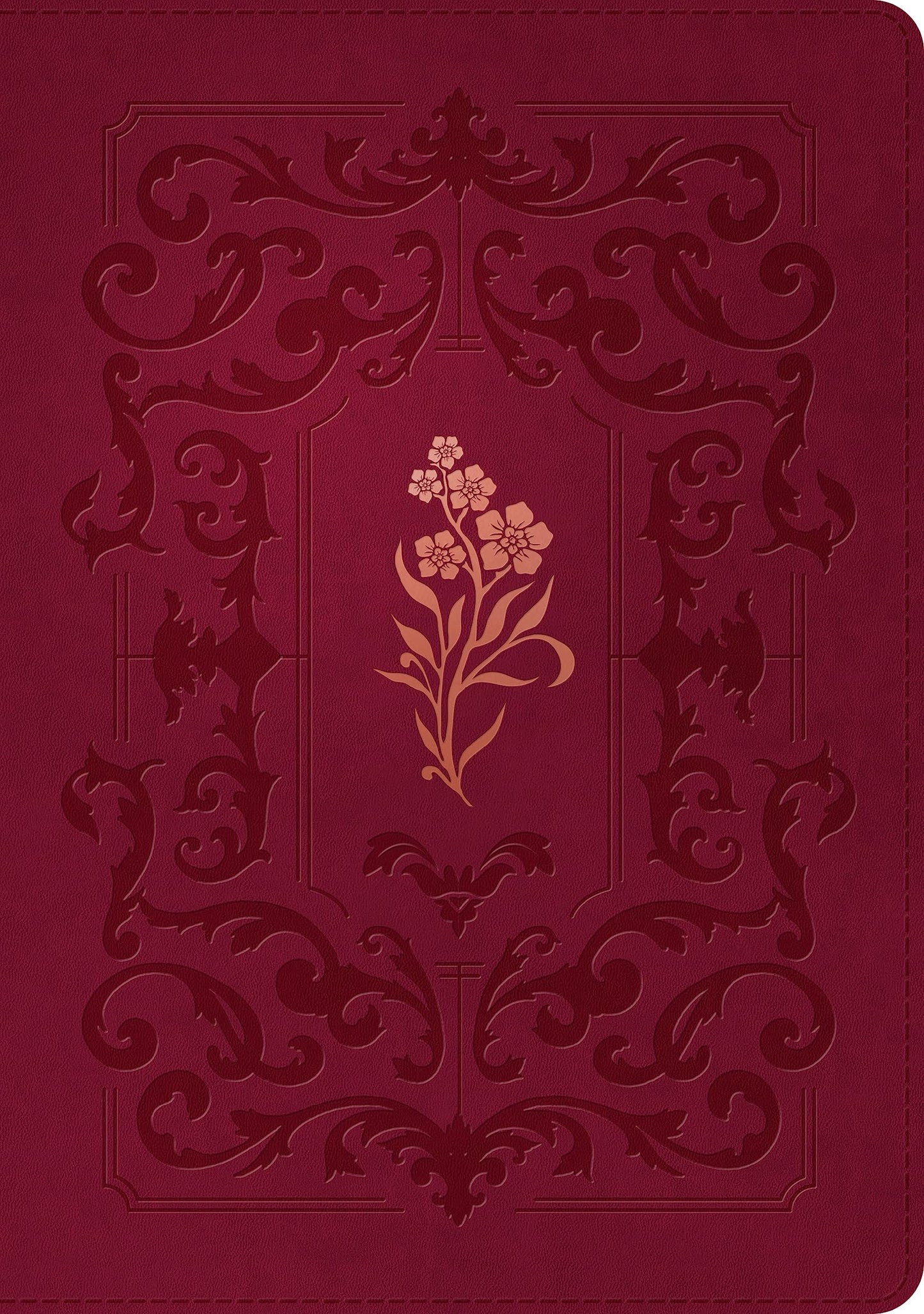 NLT Giant Print Bible, Filament Enabled (LeatherLike, Cranberry Flourish, Red Letter)