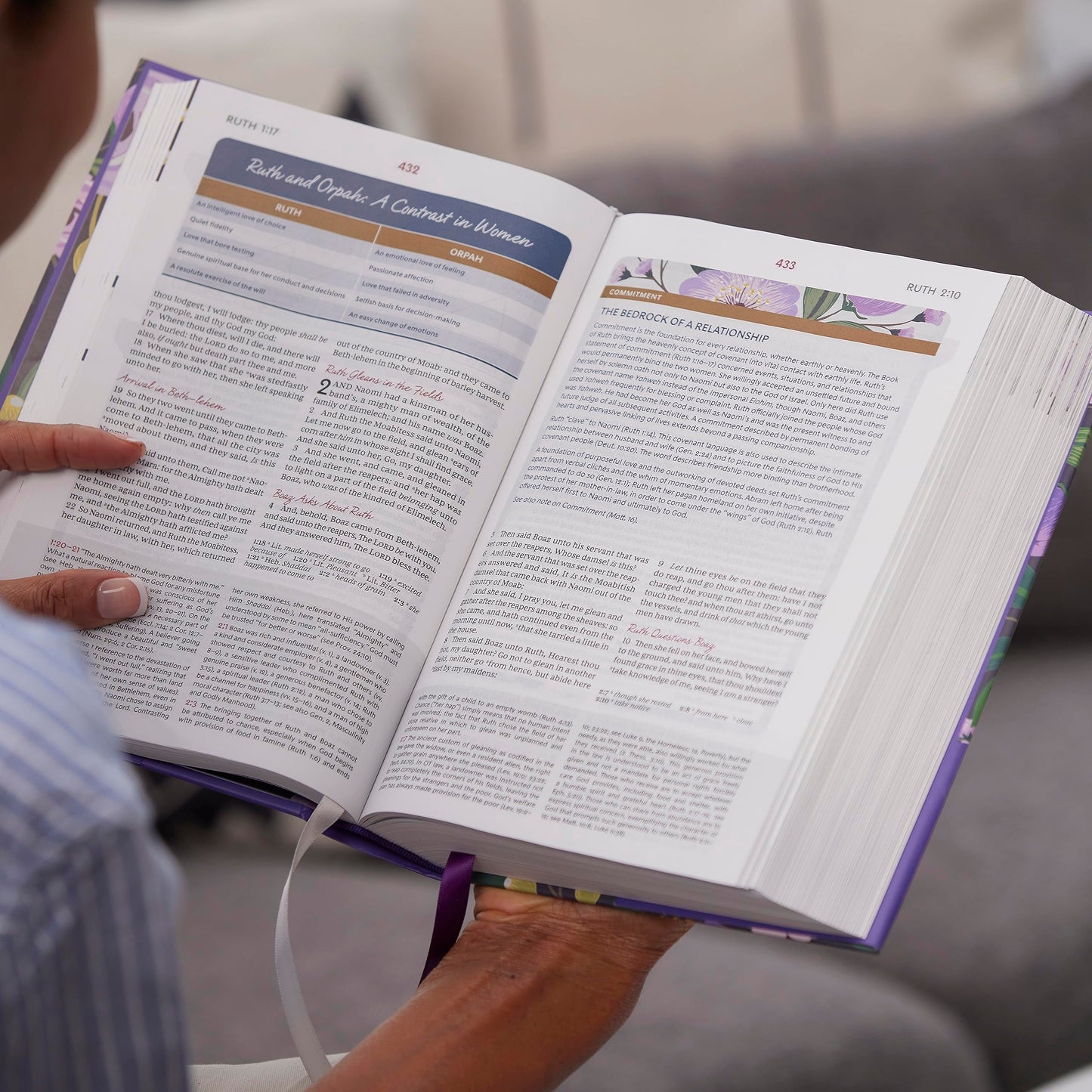 KJV, The Woman's Study Bible, Black Genuine Leather, Red Letter, Full-Color Edition, Comfort Print: Receiving God's Truth for Balance, Hope, and Transformation