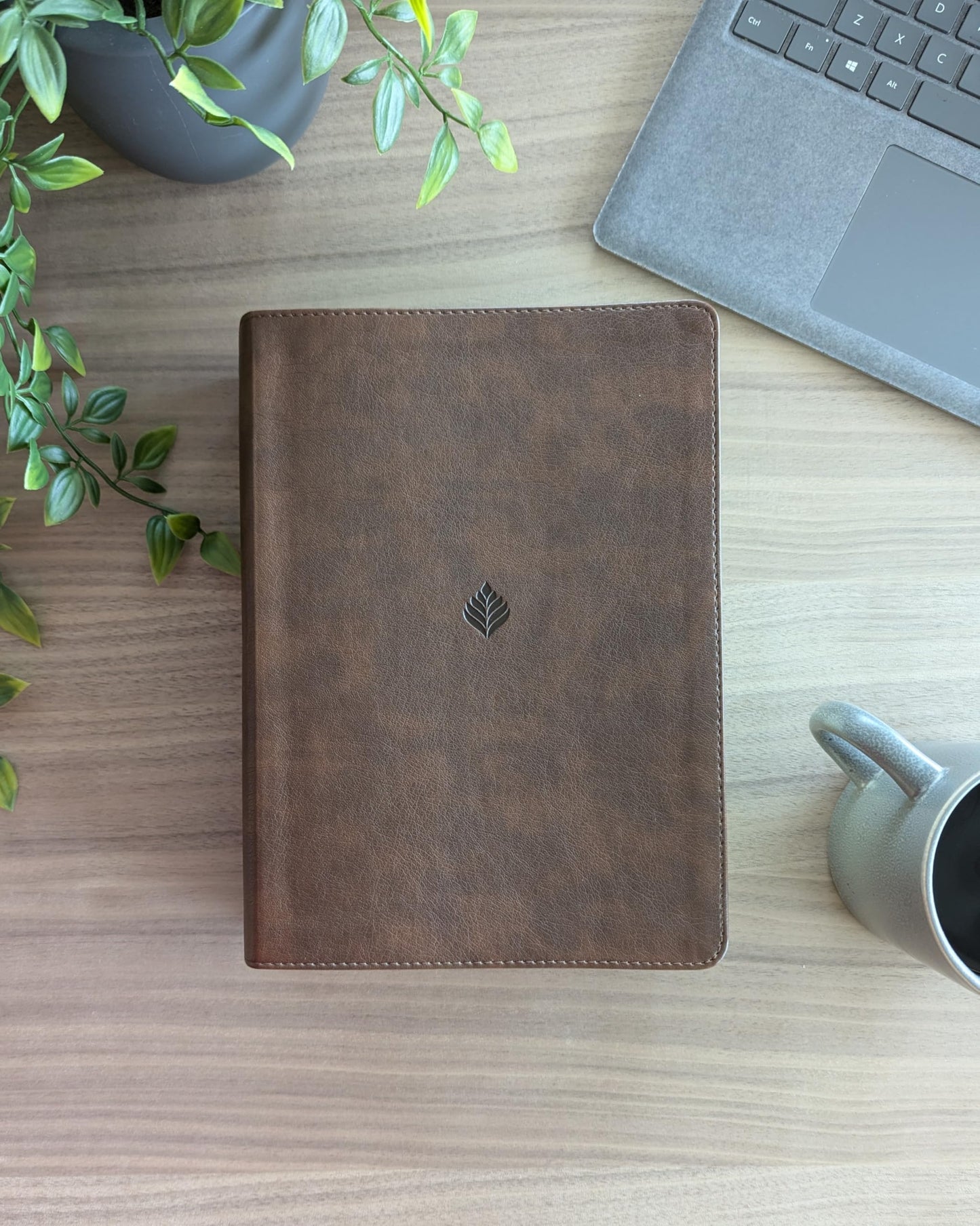 NLT Life Application Study Bible, Third Edition, Large Print (LeatherLike, Rustic Brown Leaf, Indexed, Red Letter)