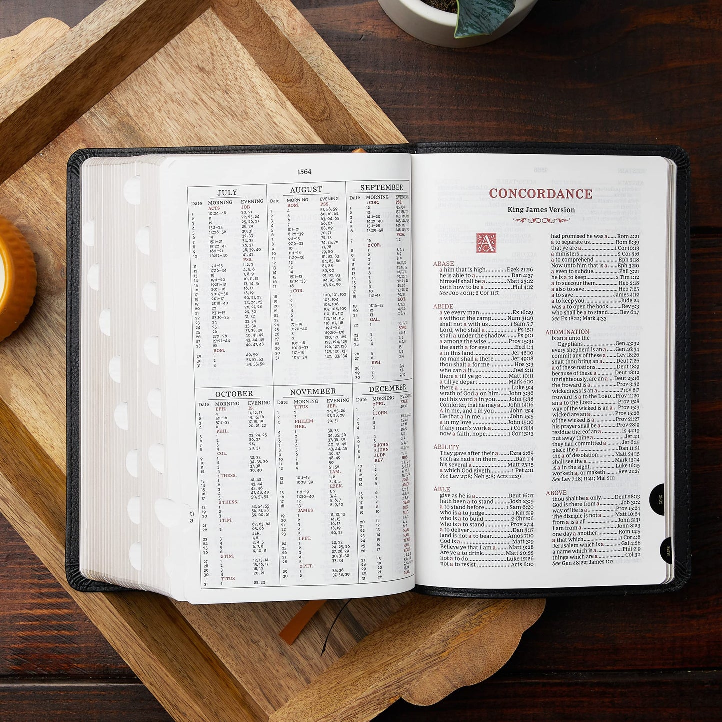 KJV, Personal Size Reference Bible, Sovereign Collection, Genuine Leather, Black, Red Letter, Thumb Indexed, Comfort Print: Holy Bible, King James Version