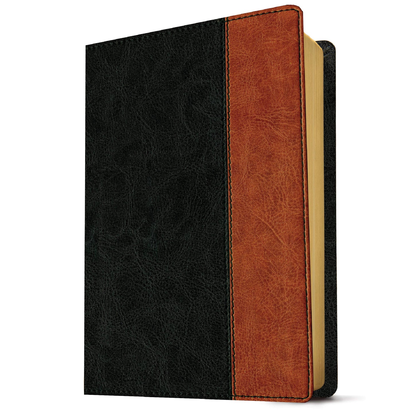 Every Man's Bible NIV, Large Print, TuTone (LeatherLike, Black/Tan, Indexed)