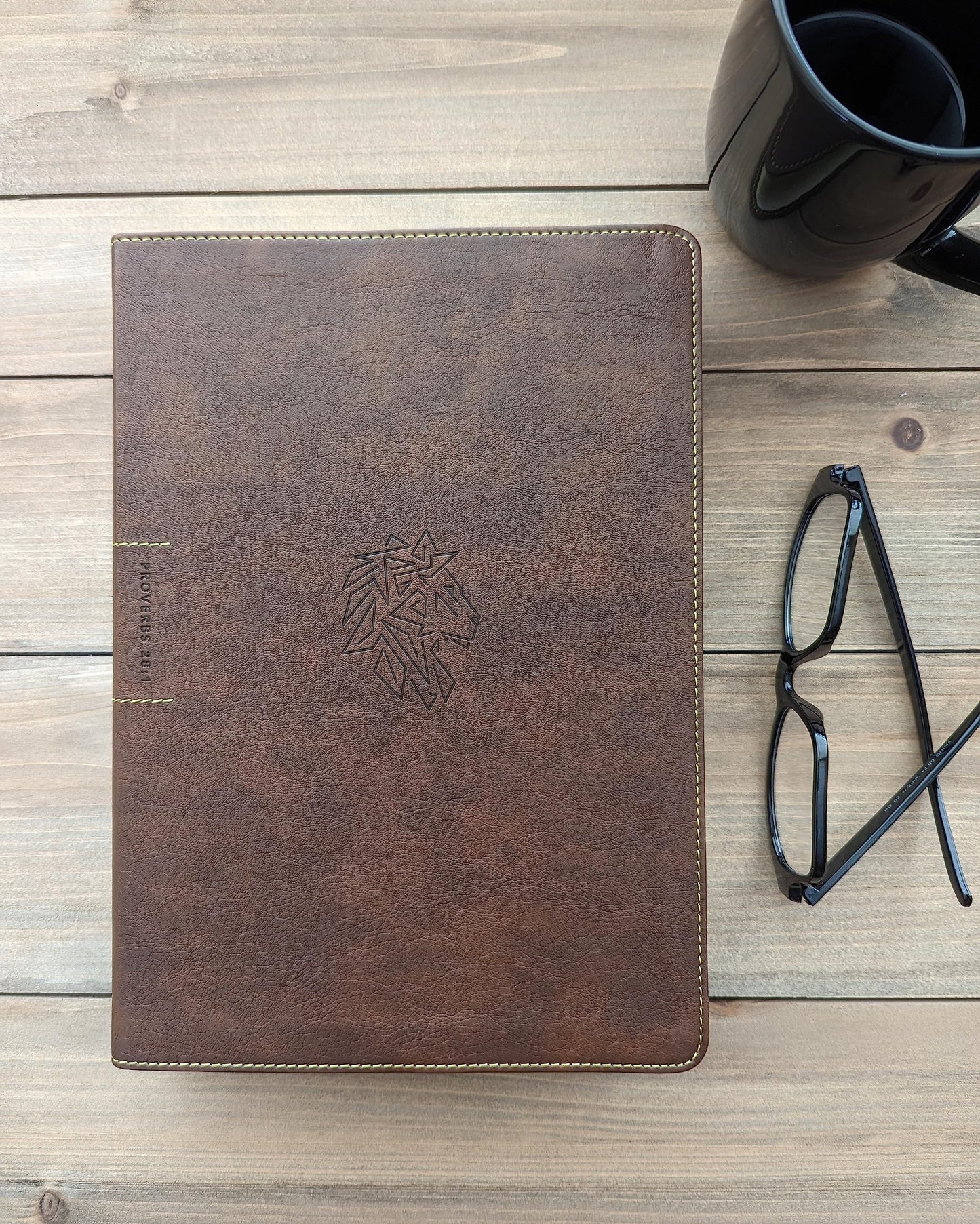 NLT Courage For Life Study Bible for Men, Filament Enabled (LeatherLike, Rustic Brown Lion)